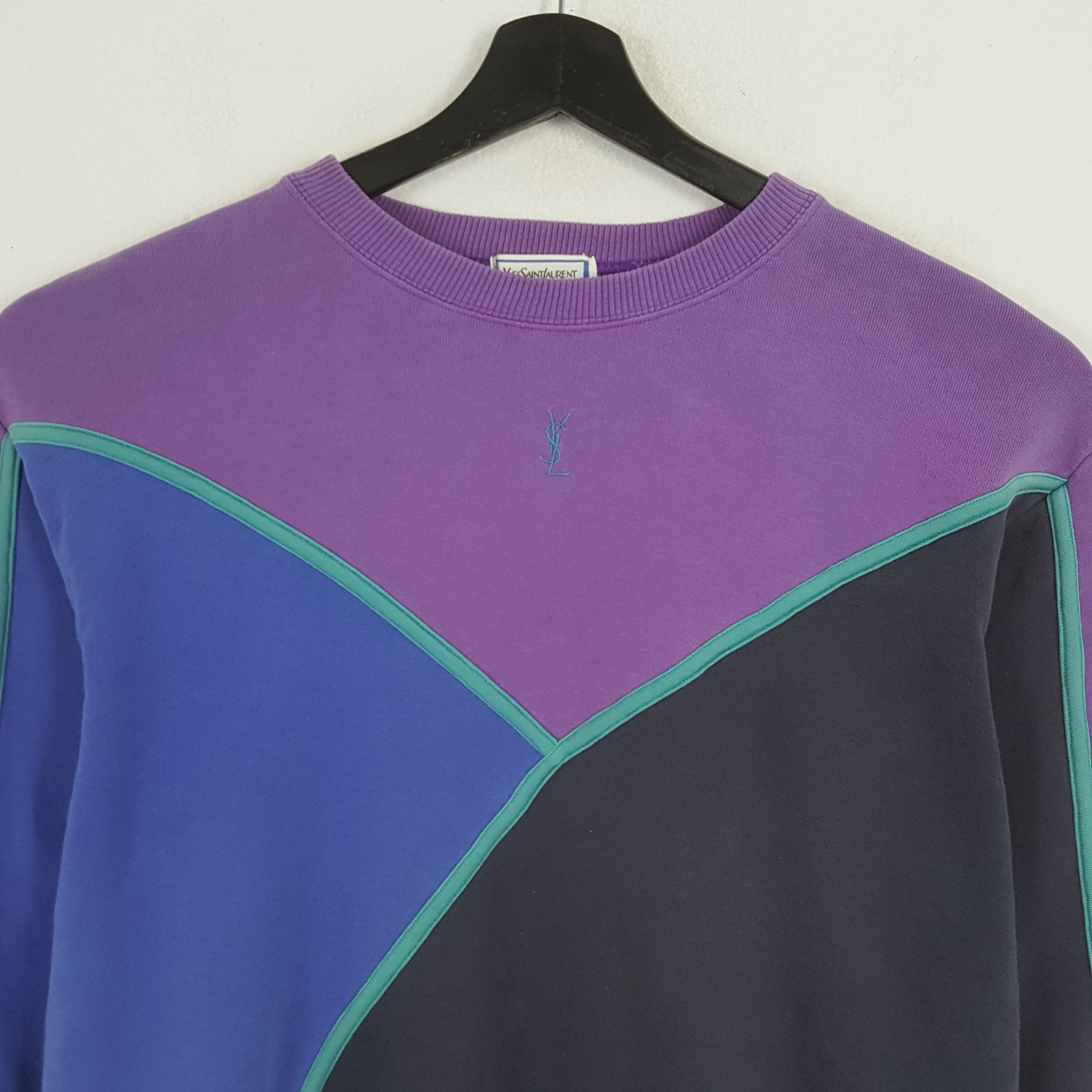 Vintage × Yves Saint Laurent YVES SAINT LAURENT Rare Design Fashion Style Sweatshirt Size US L / EU 52-54 / 3 - 2 Thumbnail
