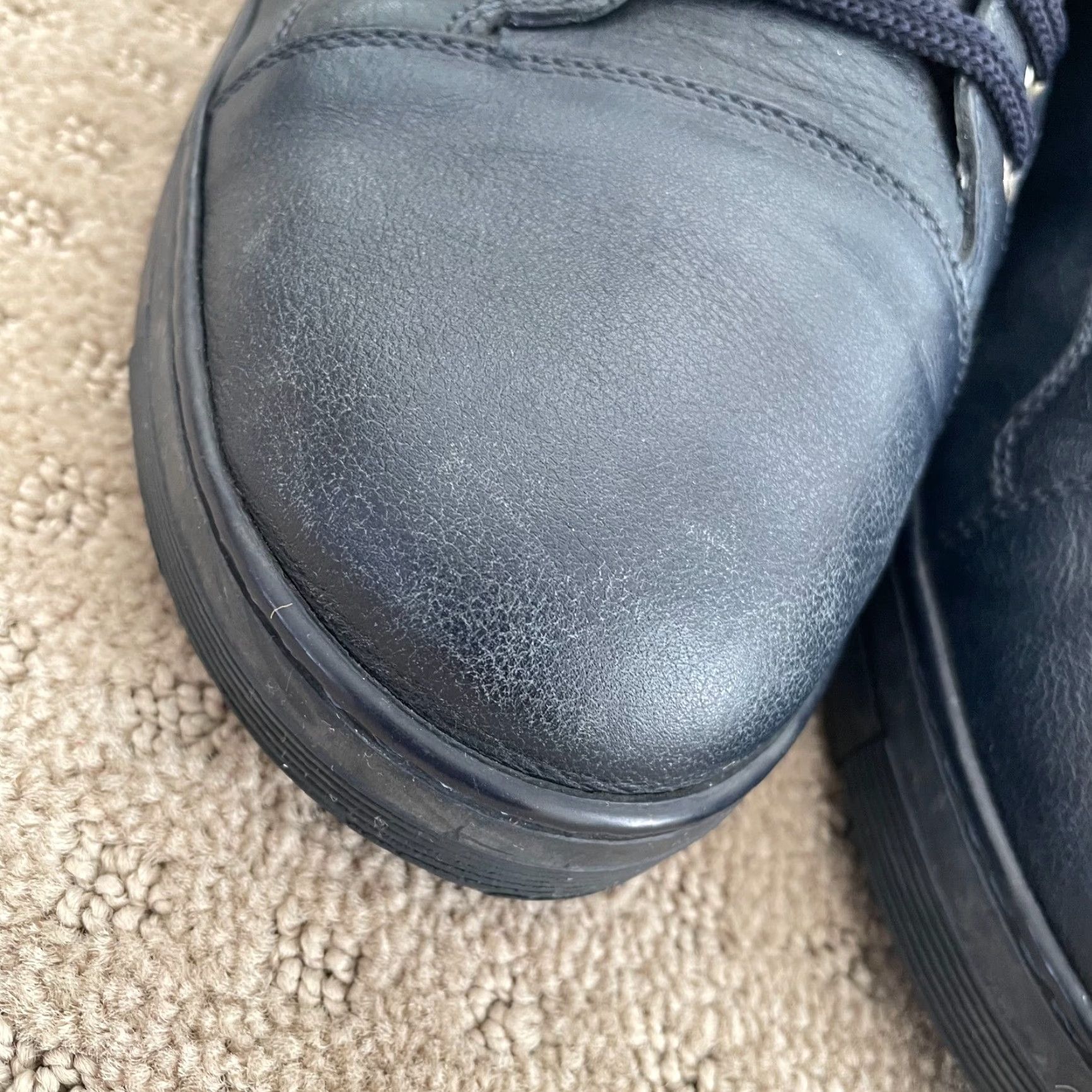 Salvatore Ferragamo Salvatore Ferragamo Stephen 2 High Top Sneaker Men 11.5 Navy Leather 34388 Size US L / EU 52-54 / 3 - 7 Thumbnail