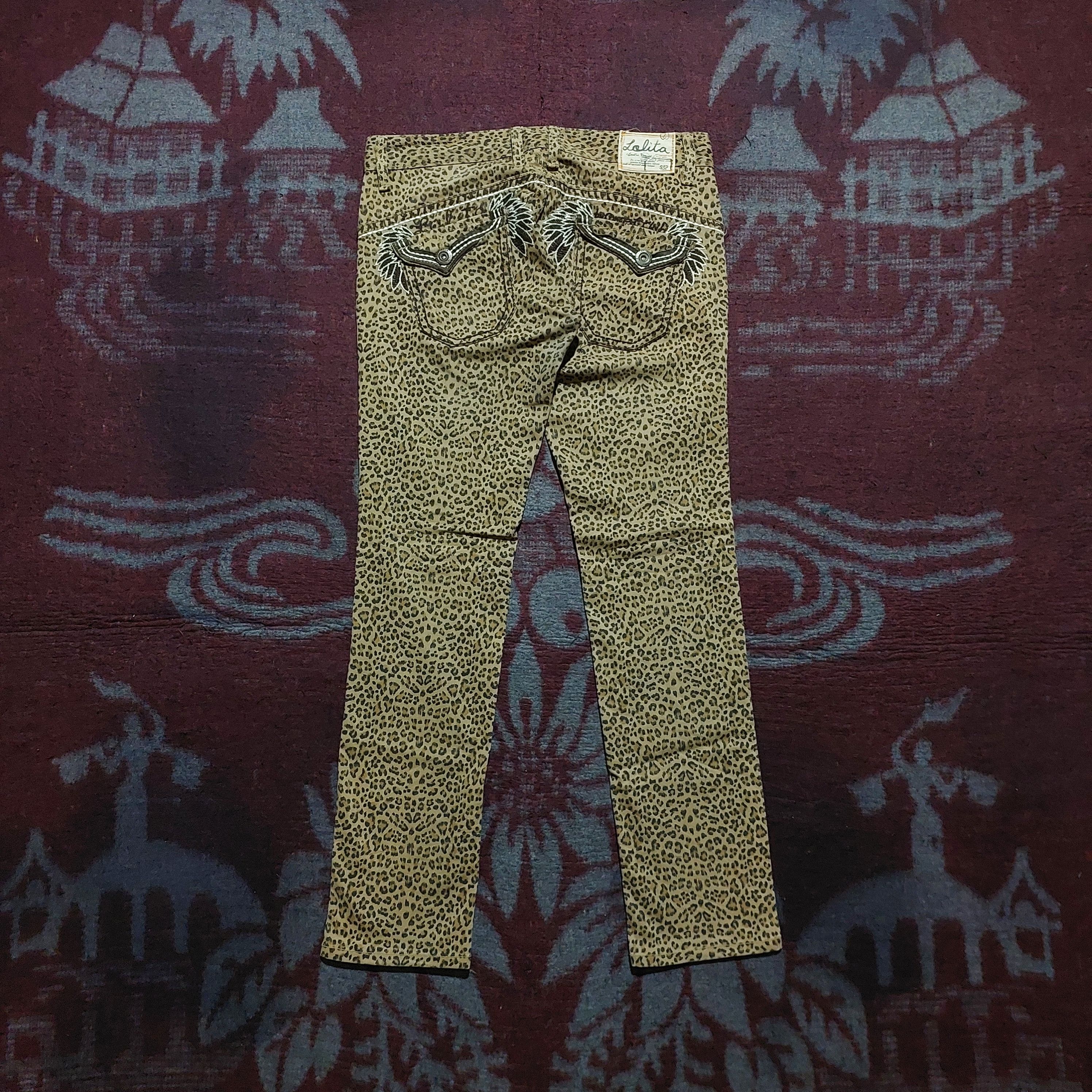 Tornado Mart lolita yoshitomo nara wing embroidery pocket jeans leopard Size US 30 / EU 46 - 4 Thumbnail