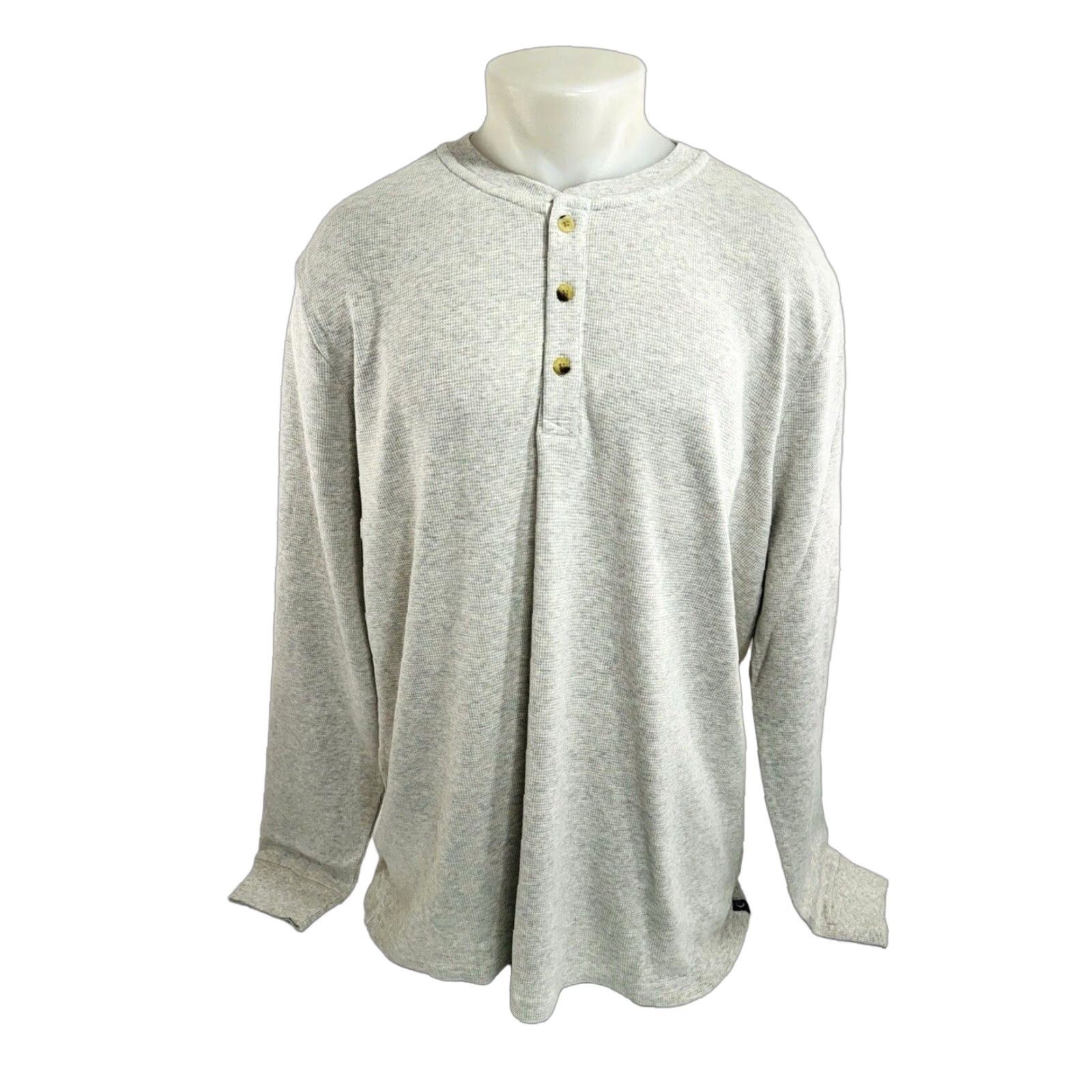Vintage CRIQUET Pullover Henley Thermal Knit Sweater Mens 2XL Light Gray NFL? No, CQ37 Size US XXL / EU 58 / 5 - 1 Thumbnail