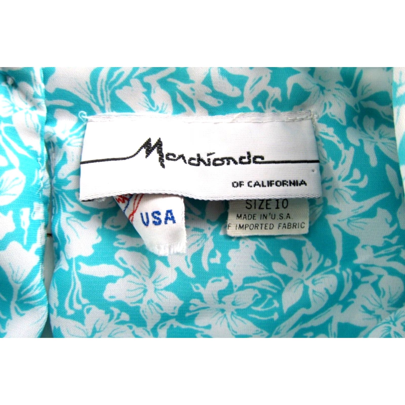 Vintage VTG Marchiondo Of California Blue White Floral 3/4 Sleeve Sheath Dress M-L Womens Size M / US 6-8 / IT 42-44 - 3 Thumbnail