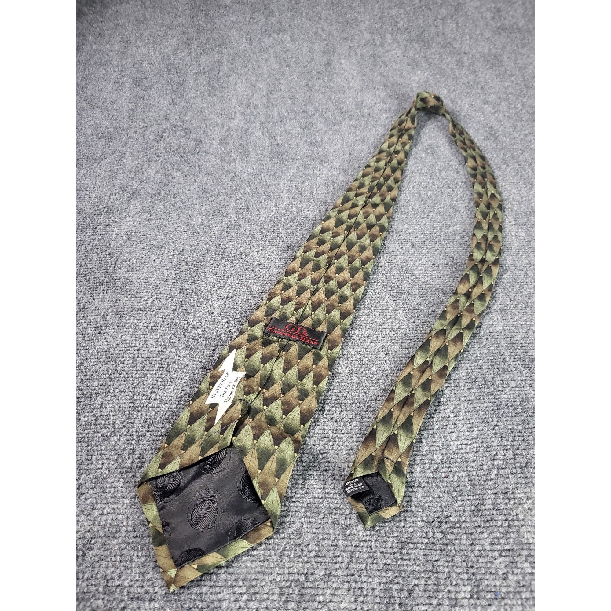 Grateful Dead Grateful Dead Imported Silk Neck Tie Jerry Garcia Heaven Hel Size ONE SIZE - 6 Thumbnail