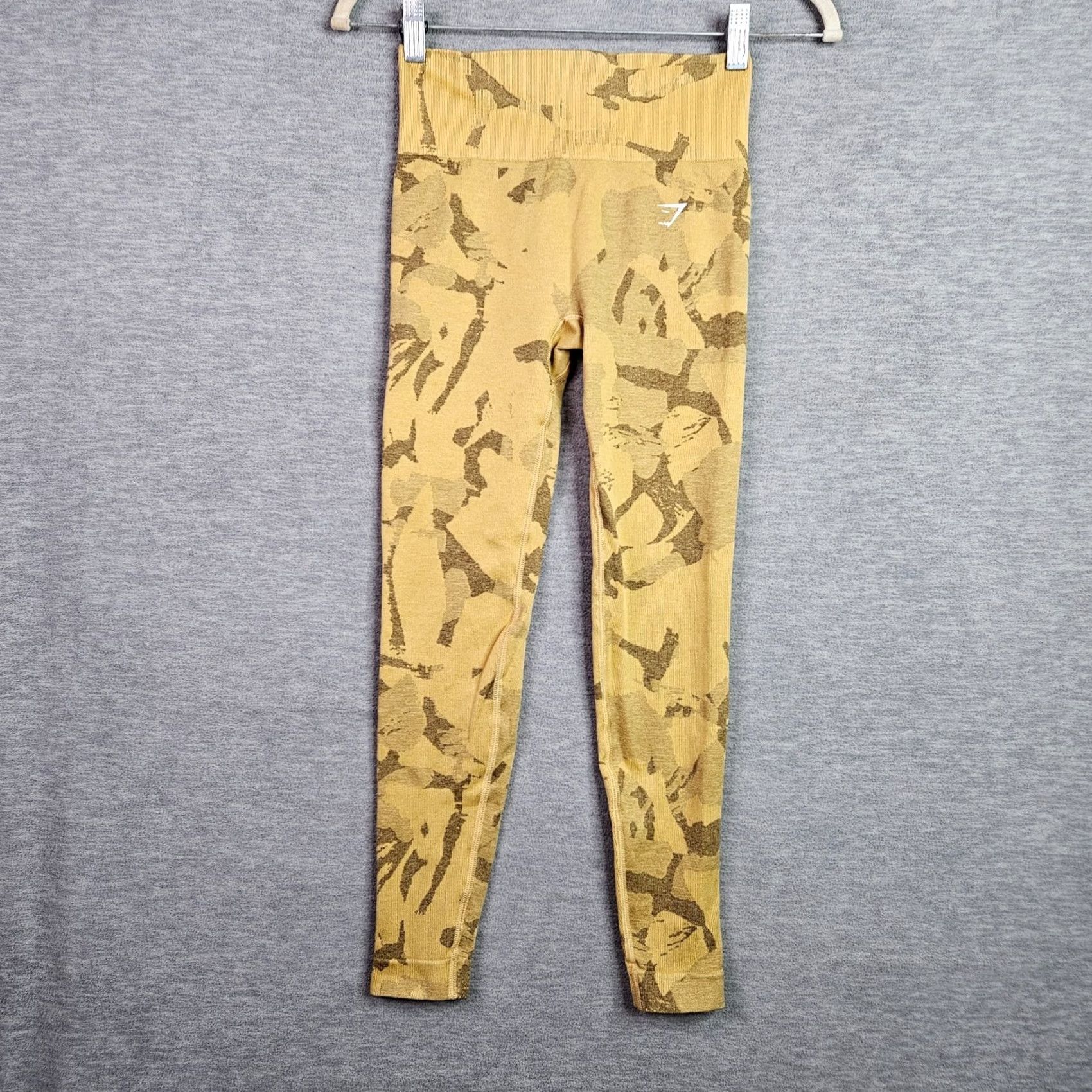 Gymshark Gymshark Leggings Small Camo Tan High Rise Workout Activewear Size 28" / US 6 / IT 42 - 2 Thumbnail