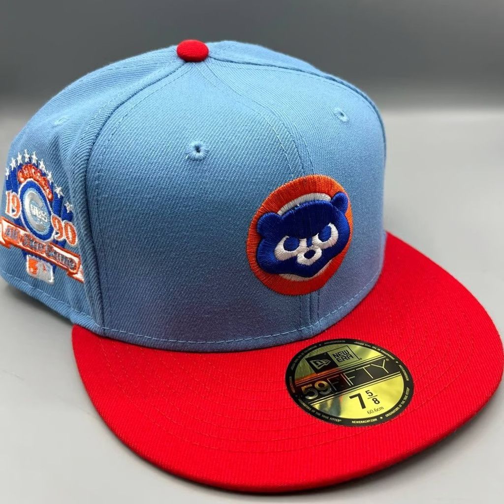 New Era Chicago Cubs Hat Men 7 5/8 Blue Red All Star Game Fitted Cap Size ONE SIZE - 1 Thumbnail