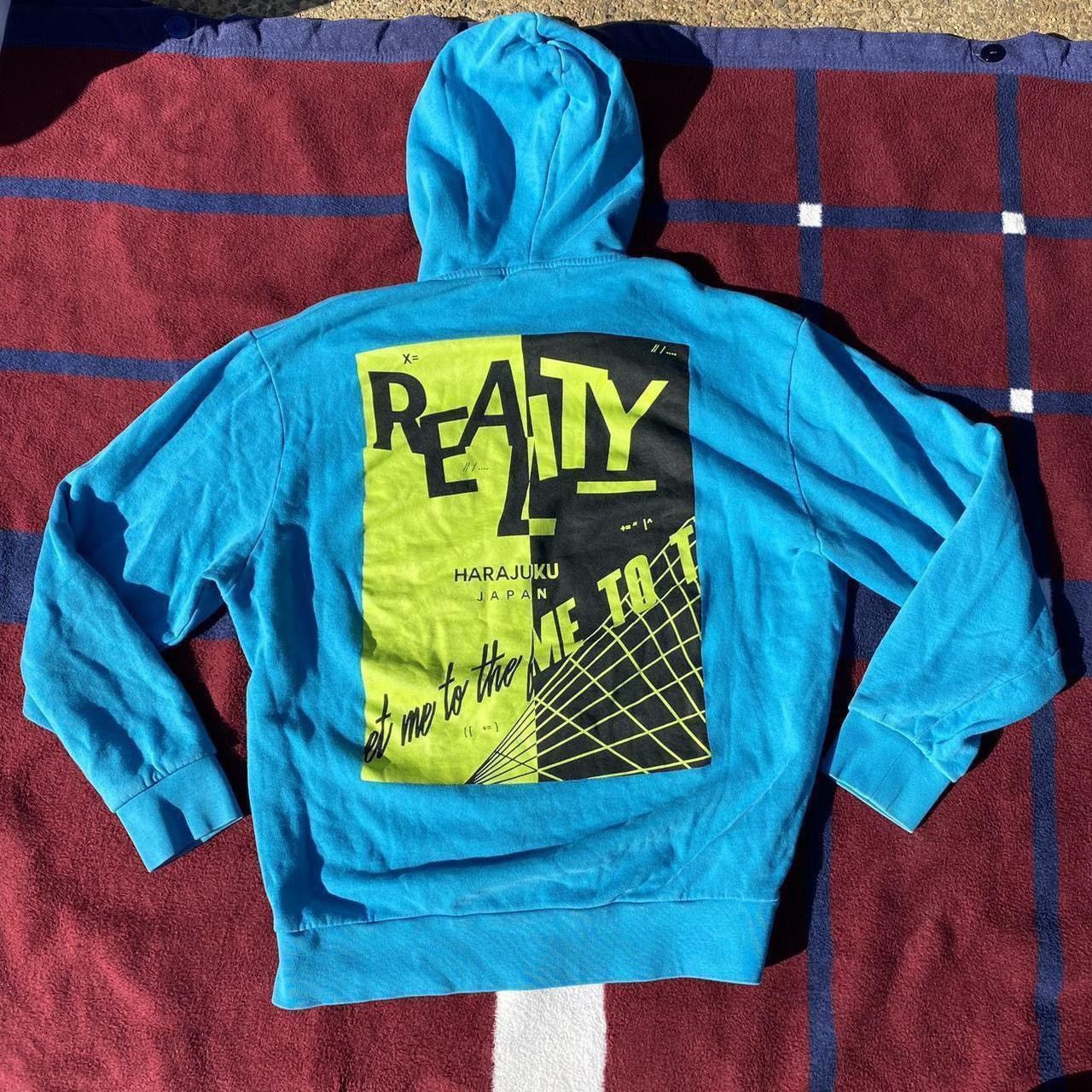 Other Collusion Hoodie Blue Graphic Japanese Harajuku Reality Size US S / EU 44-46 / 1 - 2 Thumbnail