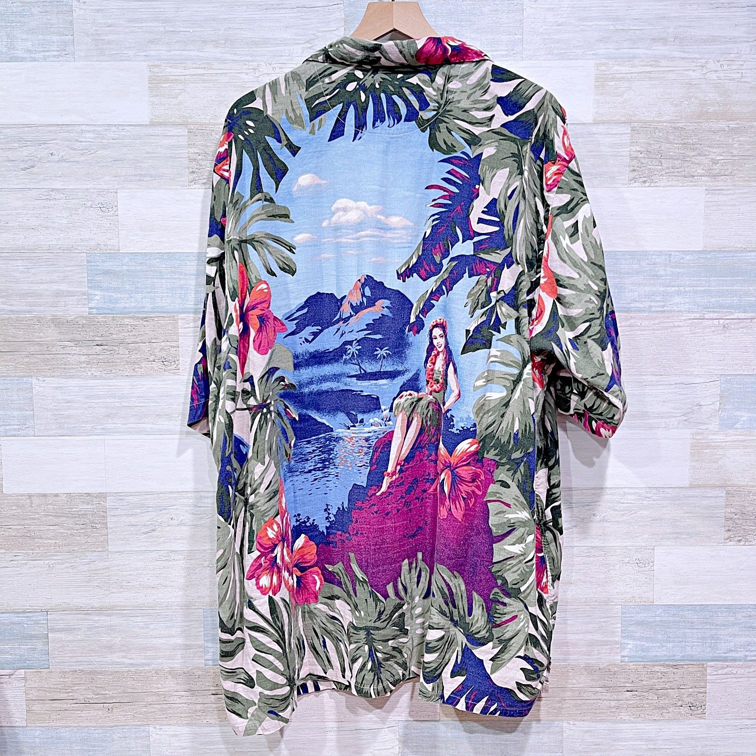 Nautica Nautica Vintage Linen Hula Girl Hawaiian Camp Shirt Mens XXL Size US XXL / EU 58 / 5 - 4 Thumbnail
