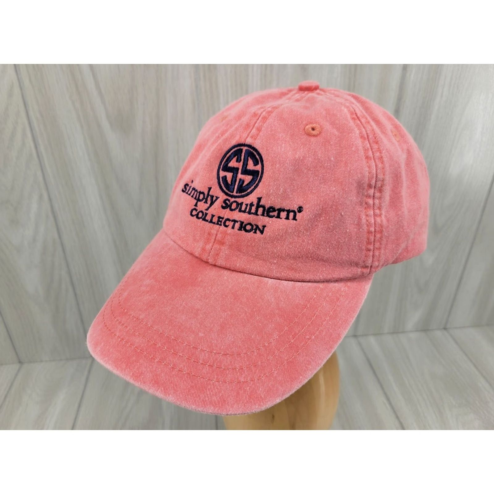 Vintage VINTAGE Simply Southern Collection Hat Peach Solid Distressed Cap Adjustable Womens Baseball Cap Adjustble Peach Ladies Canvas Logo Belt? Size ONE SIZE - 4 Thumbnail