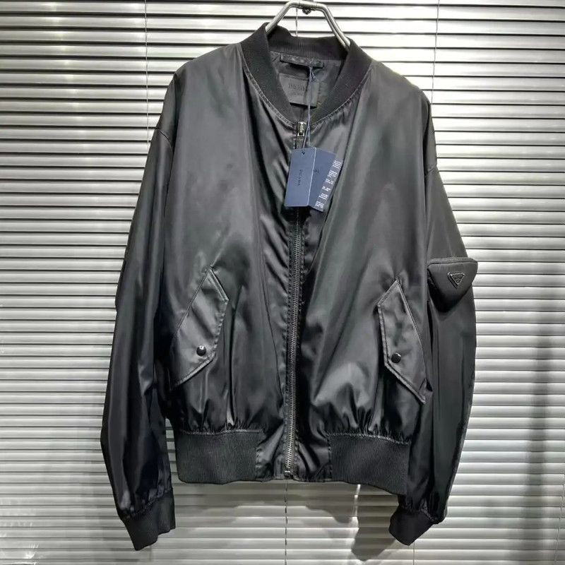 Prada Prada Men's Black Cotton Spring Autumn Jacket Size US M / EU 48-50 / 2 - 1 Thumbnail