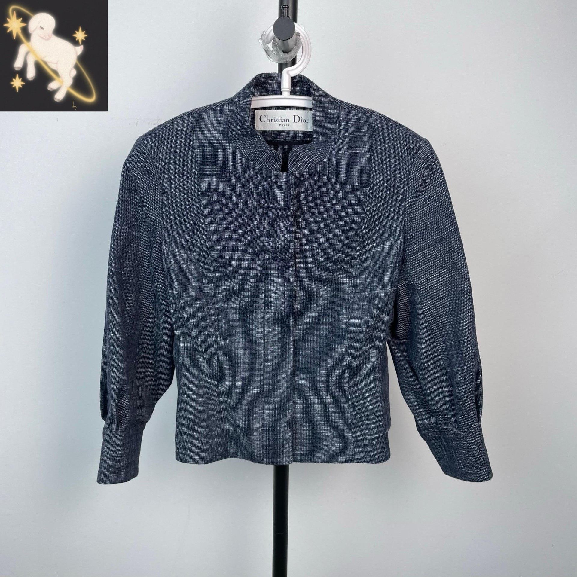 Dior Dior Cropped Cotton Blue Jacket 36 Women Size S / US 4 / IT 40 - 1 Thumbnail