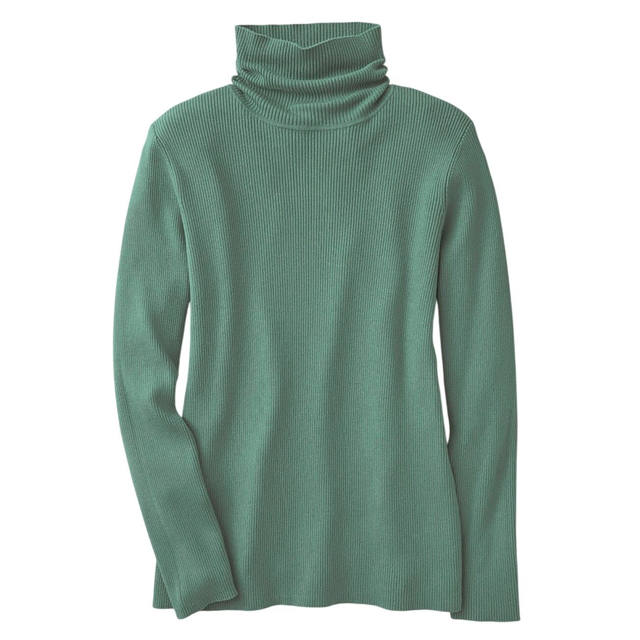 Coldwater Creek Coldwater Creek Ribbed Turtleneck Sweater Dusty Sage, Size M Size M / US 6-8 / IT 42-44 - 1 Preview