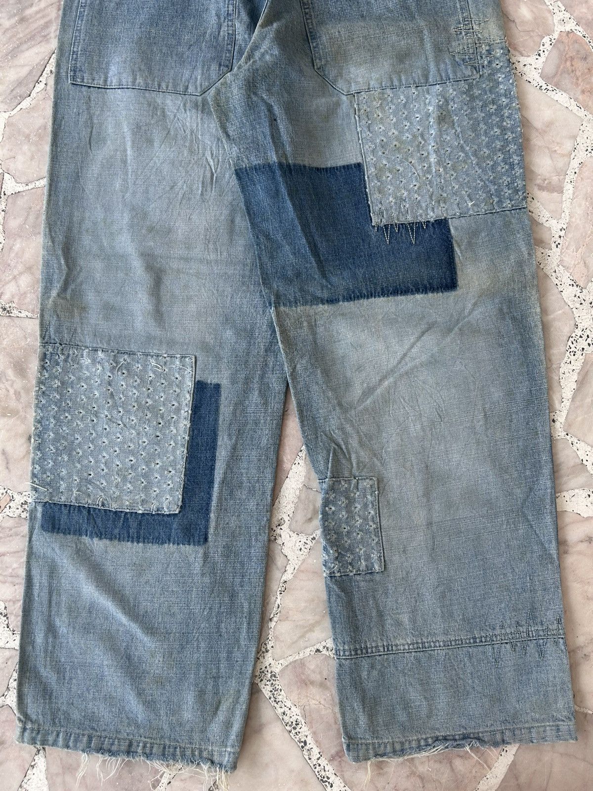 Southpole Southpole Vintage Sashiko Patchwork Japan Denim Size US 30 / EU 46 - 8 Thumbnail