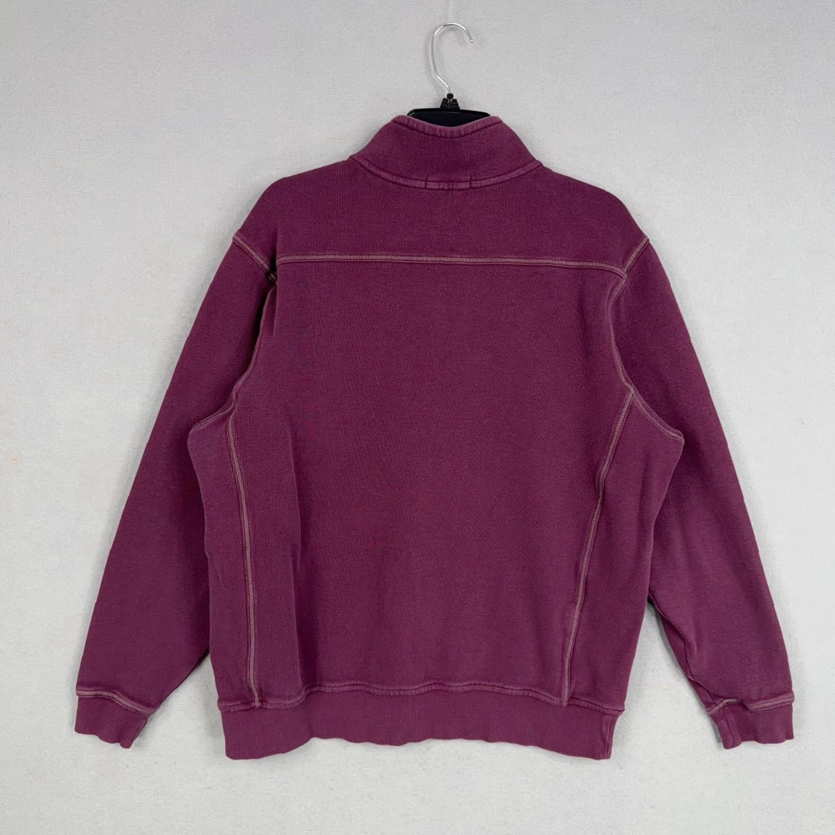Tommy Bahama Tommy Bahama Sweater Mens Large Purple Quarter Zip Cotton Pullover Casual Dad Size US L / EU 52-54 / 3 - 6 Thumbnail