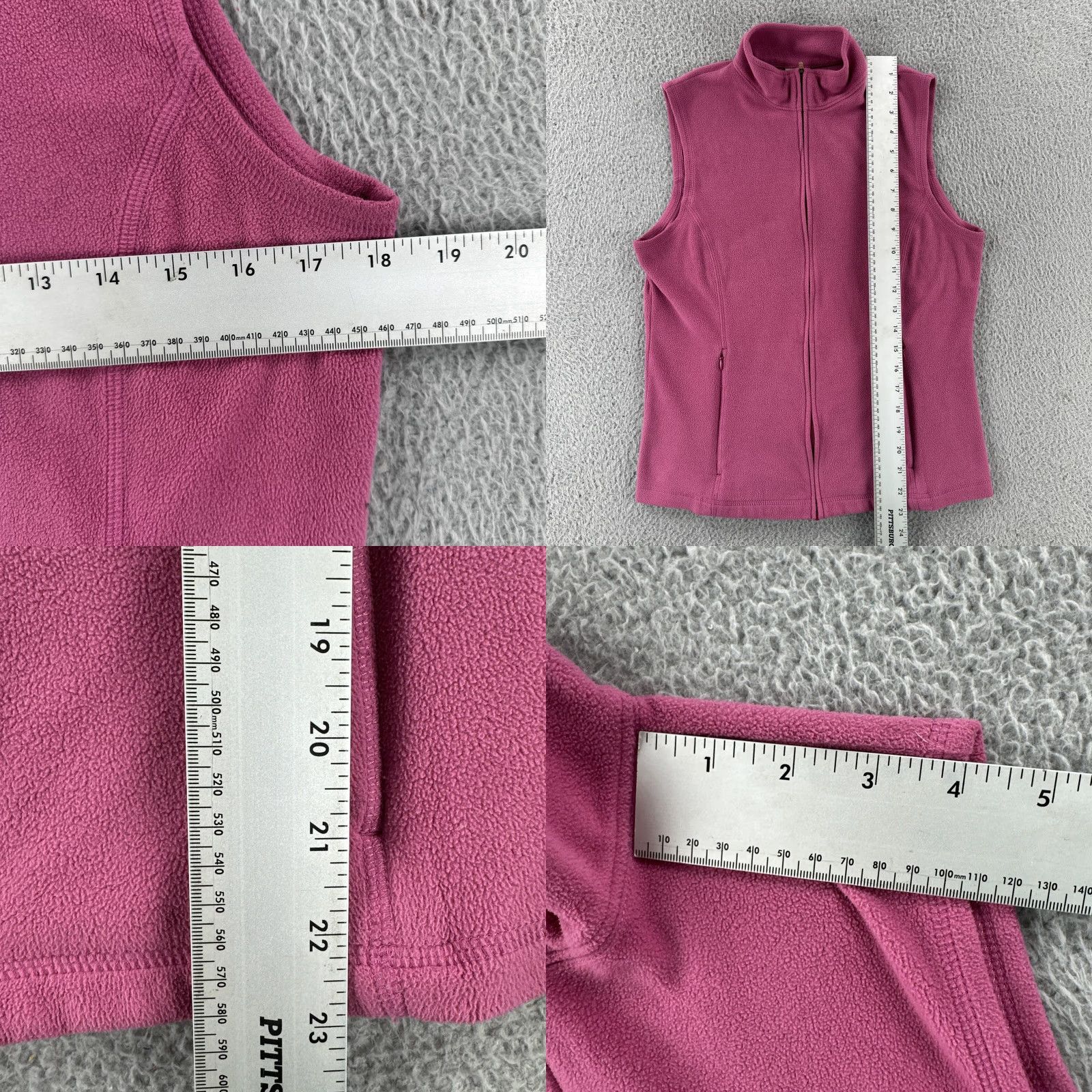 Vintage L.L. Bean Women’s Small Reg Pink Full Zip Fleece Vest Shirt Size S / US 4 / IT 40 - 8 Thumbnail