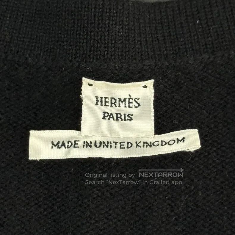 Hermes Hermes Black Metal Logo Cashmere Dress Size XS / US 0-2 / IT 36-38 - 5 Thumbnail