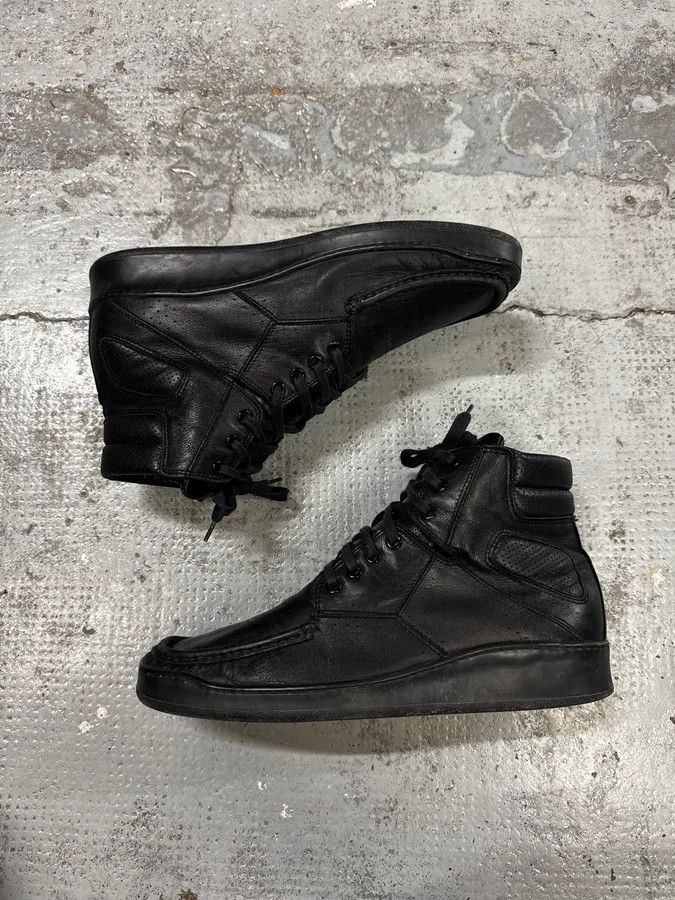 Yves Saint Laurent AW2009 Yves Saint Laurent Puma Black Lace-Up Leather Sneakers Size US 10 / EU 43 - 4 Thumbnail