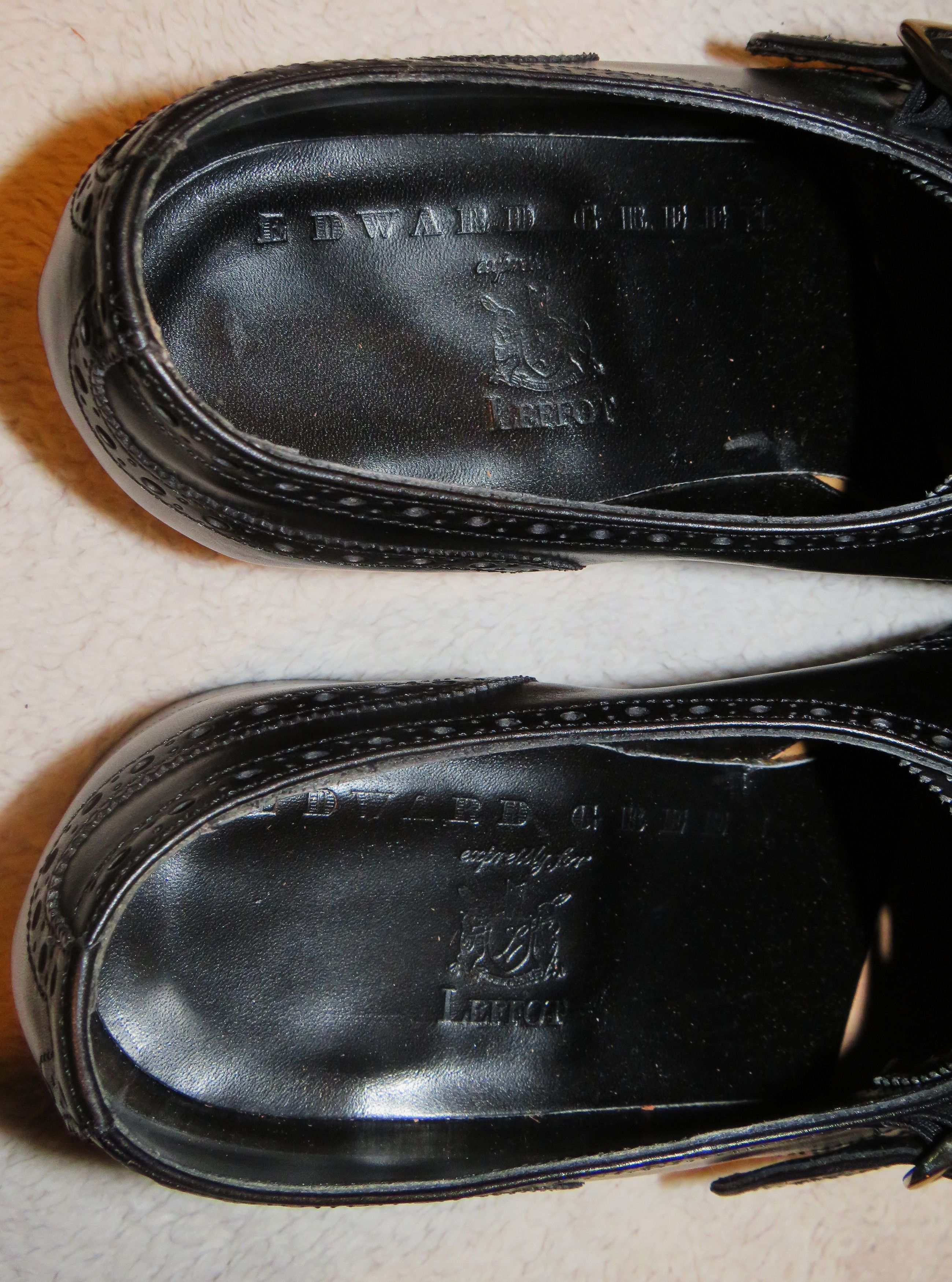 Edward Green Hove Black Calf Leather Balmoral Monk Straps 8D NWB Size US 8 / EU 41 - 11 Thumbnail