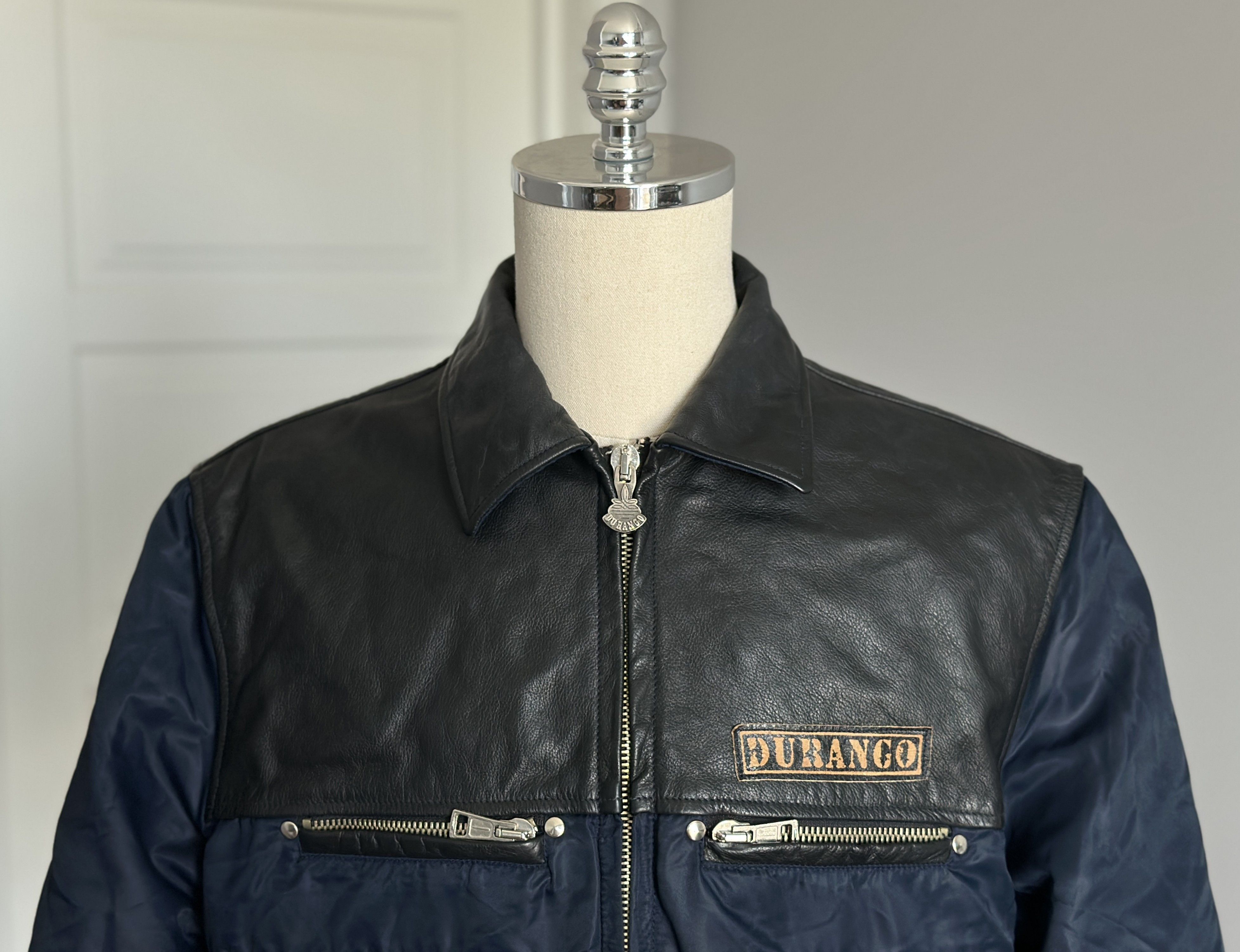Durango DURANGO Men's Leather Nylon Jacket Size M Casual Clothing Size US M / EU 48-50 / 2 - 3 Thumbnail