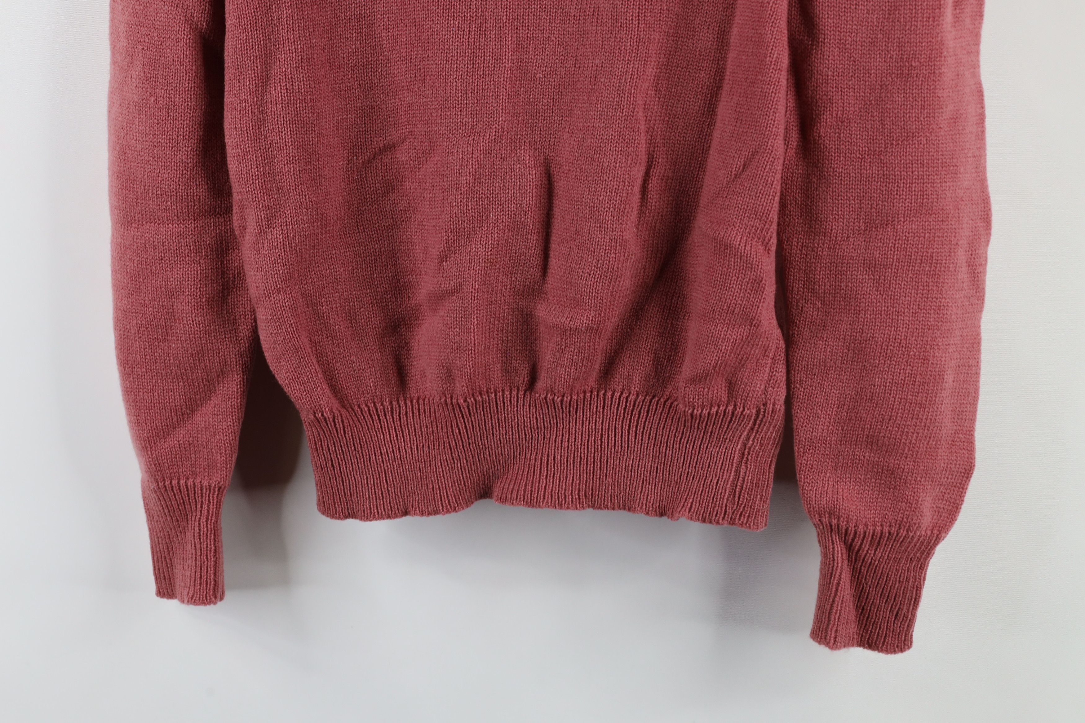 Vintage Vintage 80s 90s Mid Mod Puff Sleeve Beaded Knit Sweater Pink Size L / US 10 / IT 46 - 3 Thumbnail