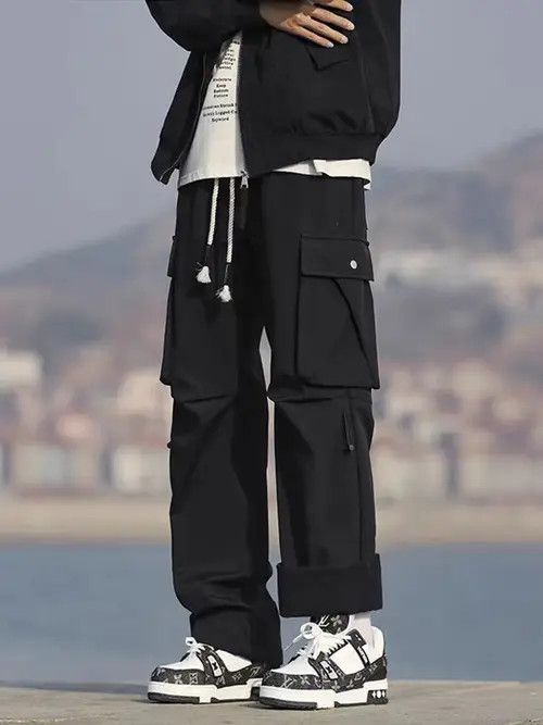Japanese Brand Noriyo x Riyo Black High Street Vintage Loose Casual Pants Size US 29 - 5 Thumbnail