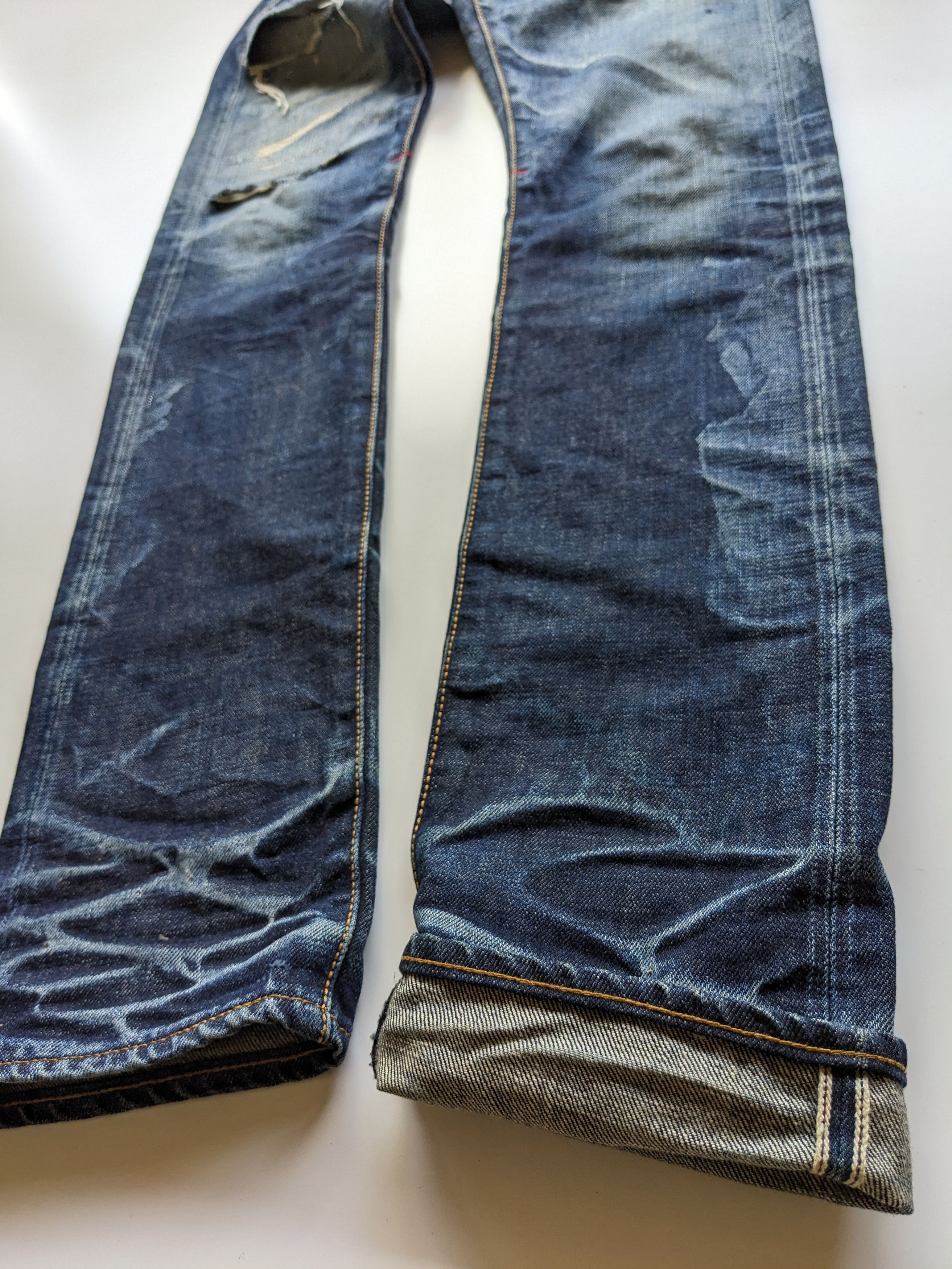 Japanese Brand Deeta faded clawmark indigo jeans Size US 30 / EU 46 - 9 Thumbnail
