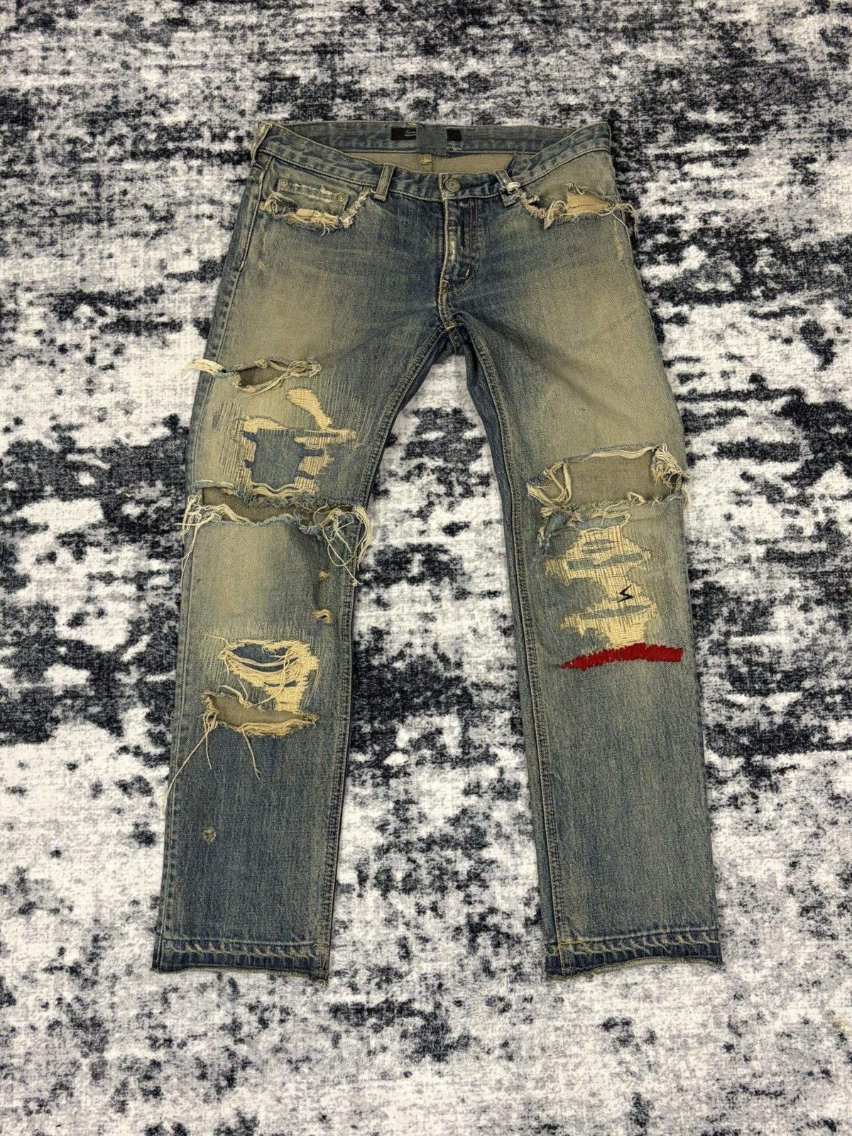エ*ス様 undercover 68 Jun Takahashi × Undercover Undercover 68 Blue Yarn Denim Size 4