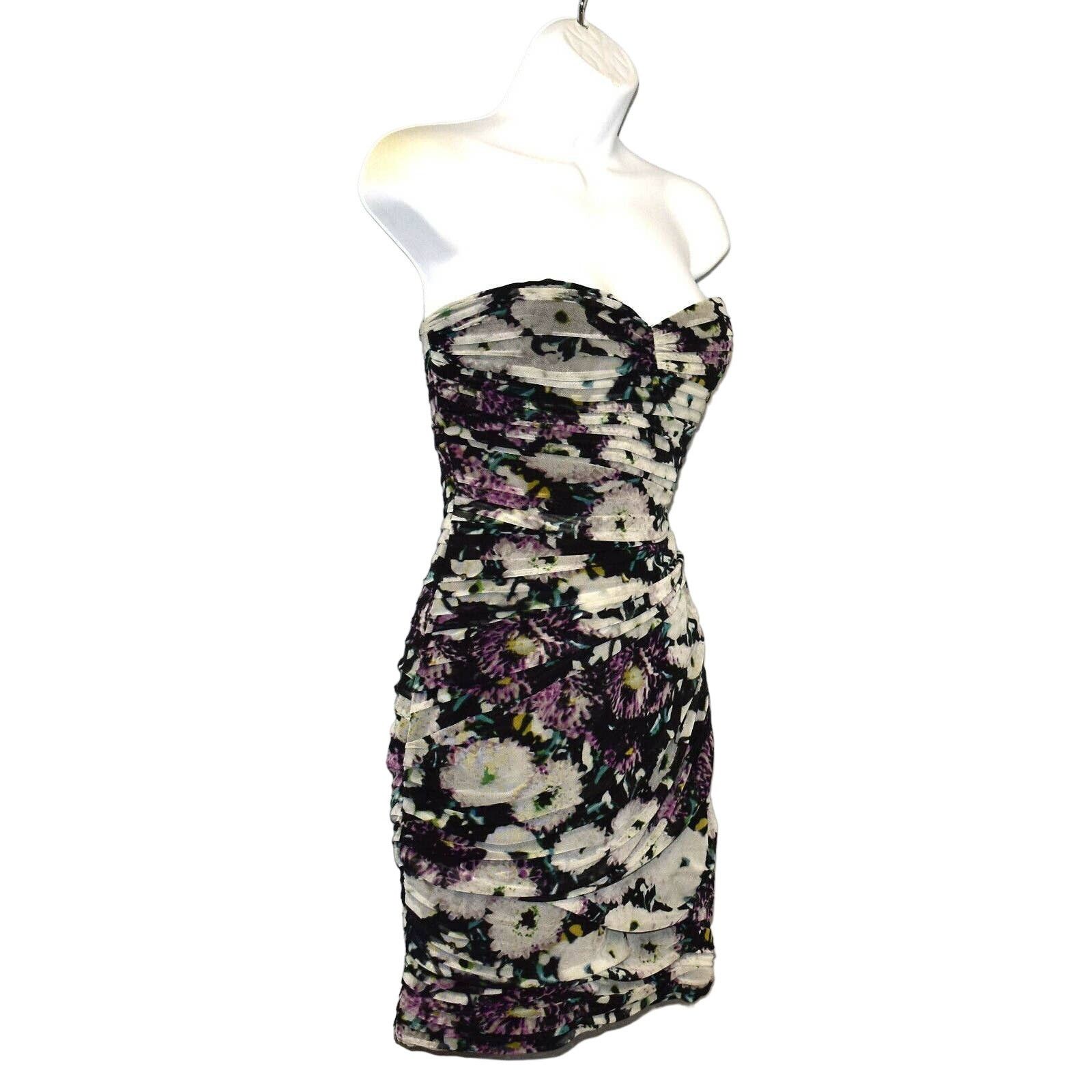 Bcbgmaxazria NEW BCBG MAXAZRIA Winnie Strapless Floral Cocktail Dress 2 Size XS / US 0-2 / IT 36-38 - 3 Thumbnail