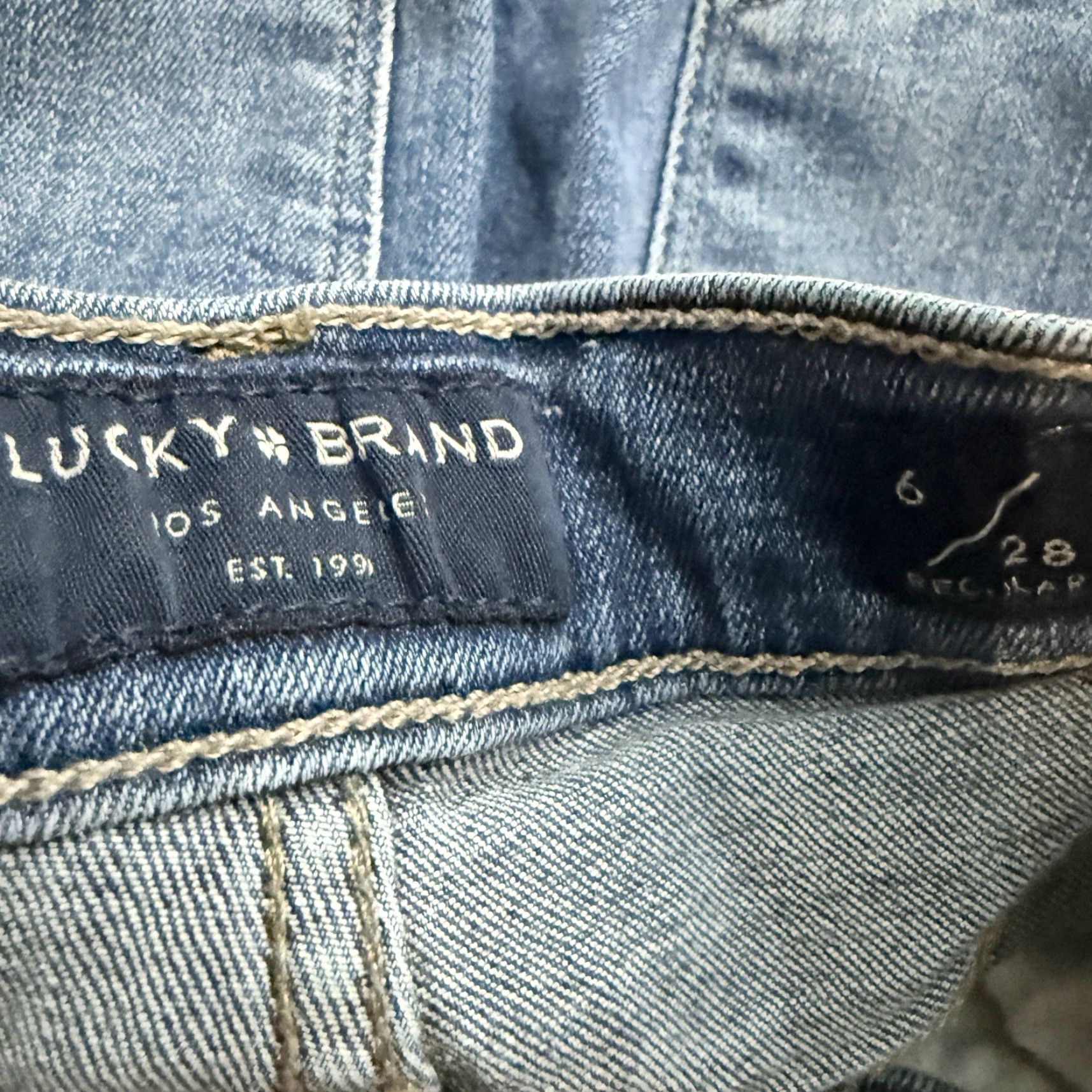 Lucky Brand Lucky Brand Jeans Blue Cotton Mid Rise Skinny Womens 6x28 Size 6 Regular Size 28" / US 6 / IT 42 - 4 Thumbnail