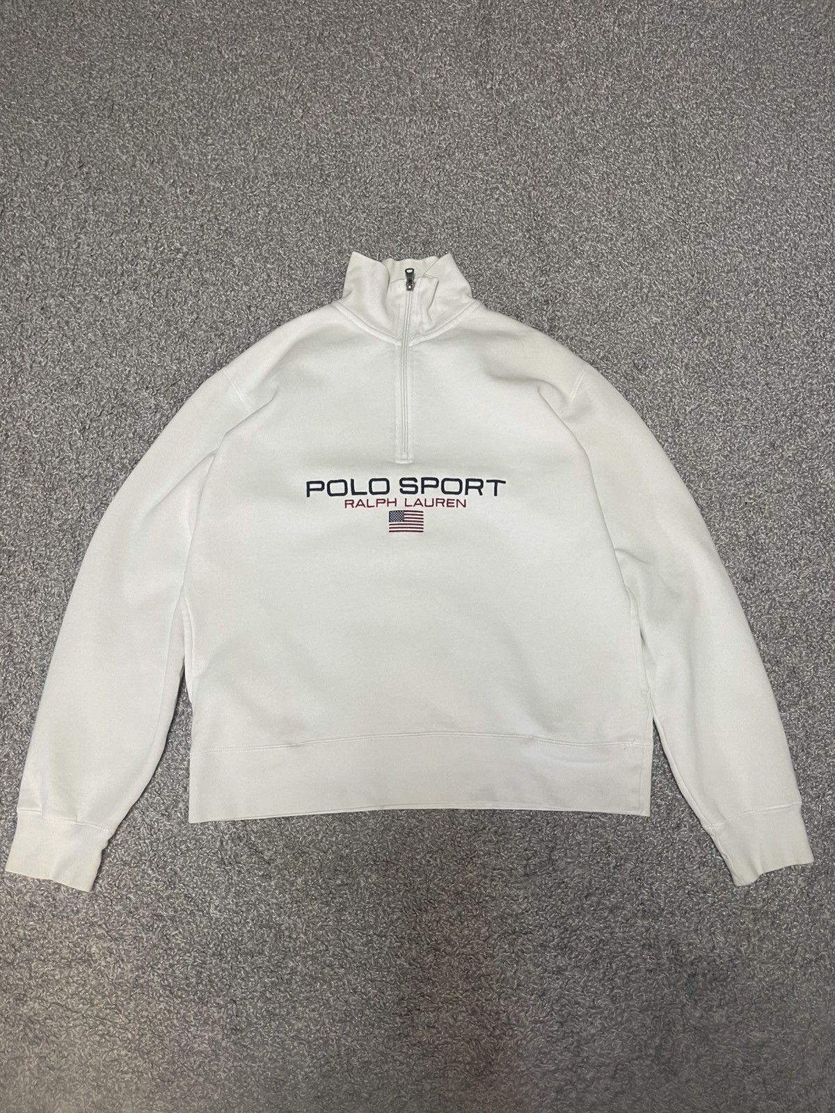 Polo Ralph Lauren 00s Ralph Lauren Polo Sport Embro Logo 1/4 Zip Sweatshirt Size US M / EU 48-50 / 2 - 1 Thumbnail
