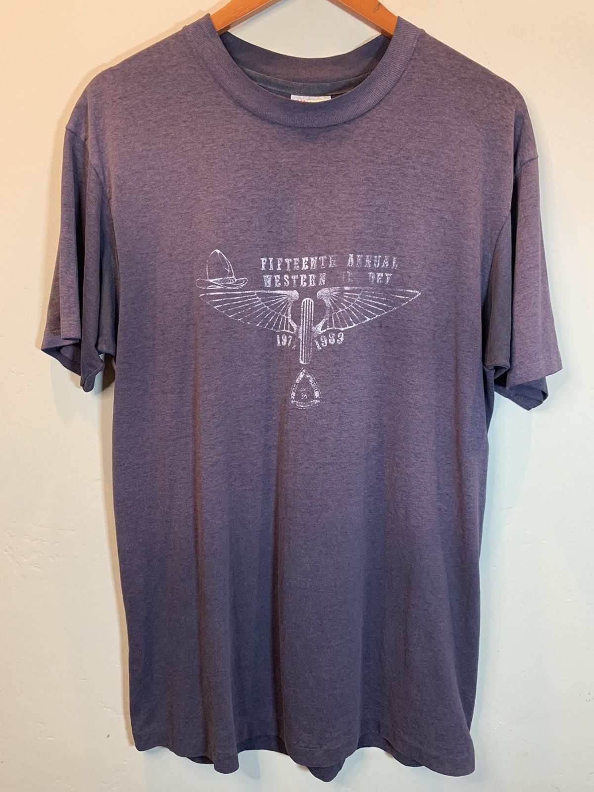 Vintage *RARE* Vintage 80s Faded Western Art Single Stitch T-Shirt L Size US L / EU 52-54 / 3 - 1 Thumbnail