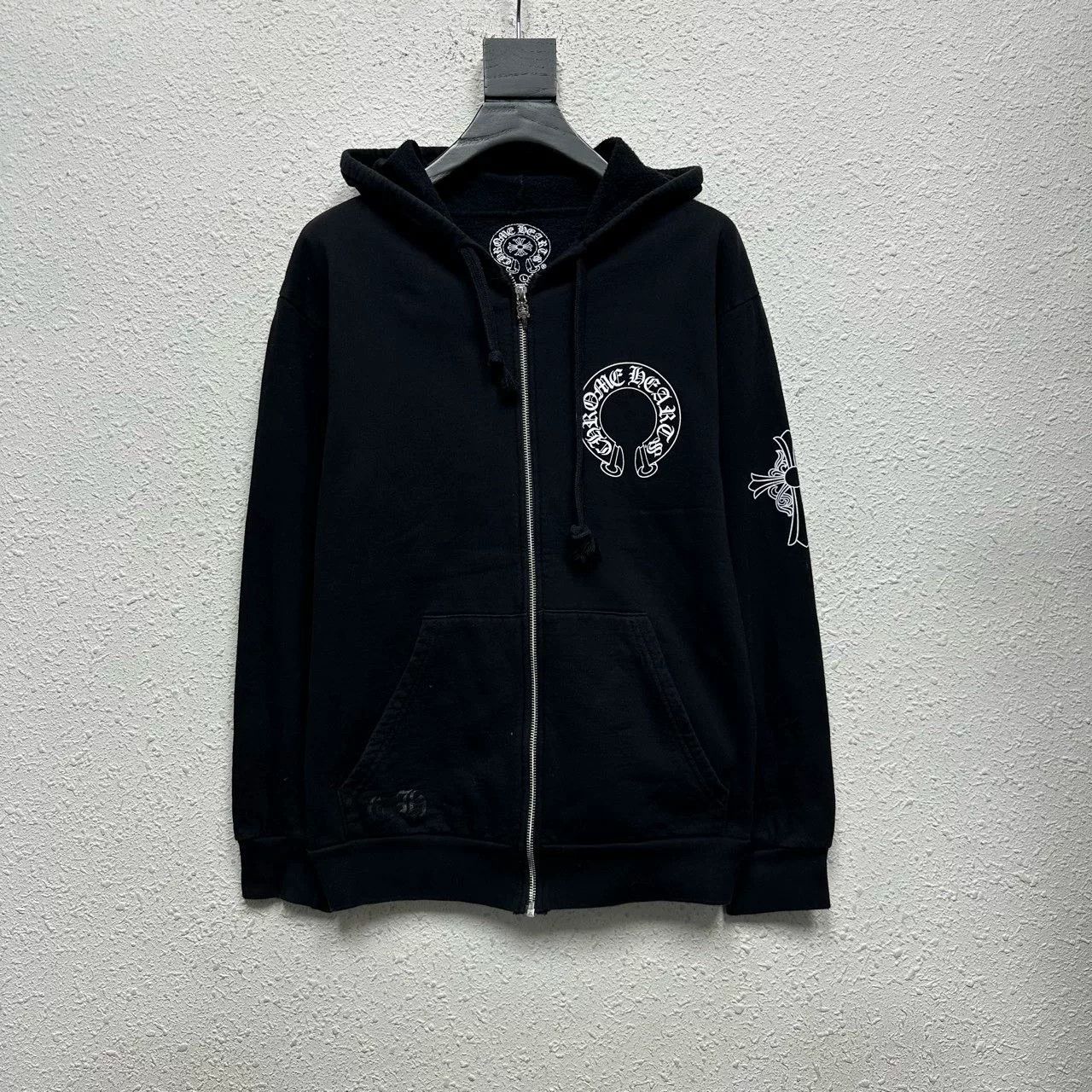 Chrome Hearts Chrome Hearts Black Zip Hoodie with Silver Buckle Size US L / EU 52-54 / 3 - 1 Thumbnail