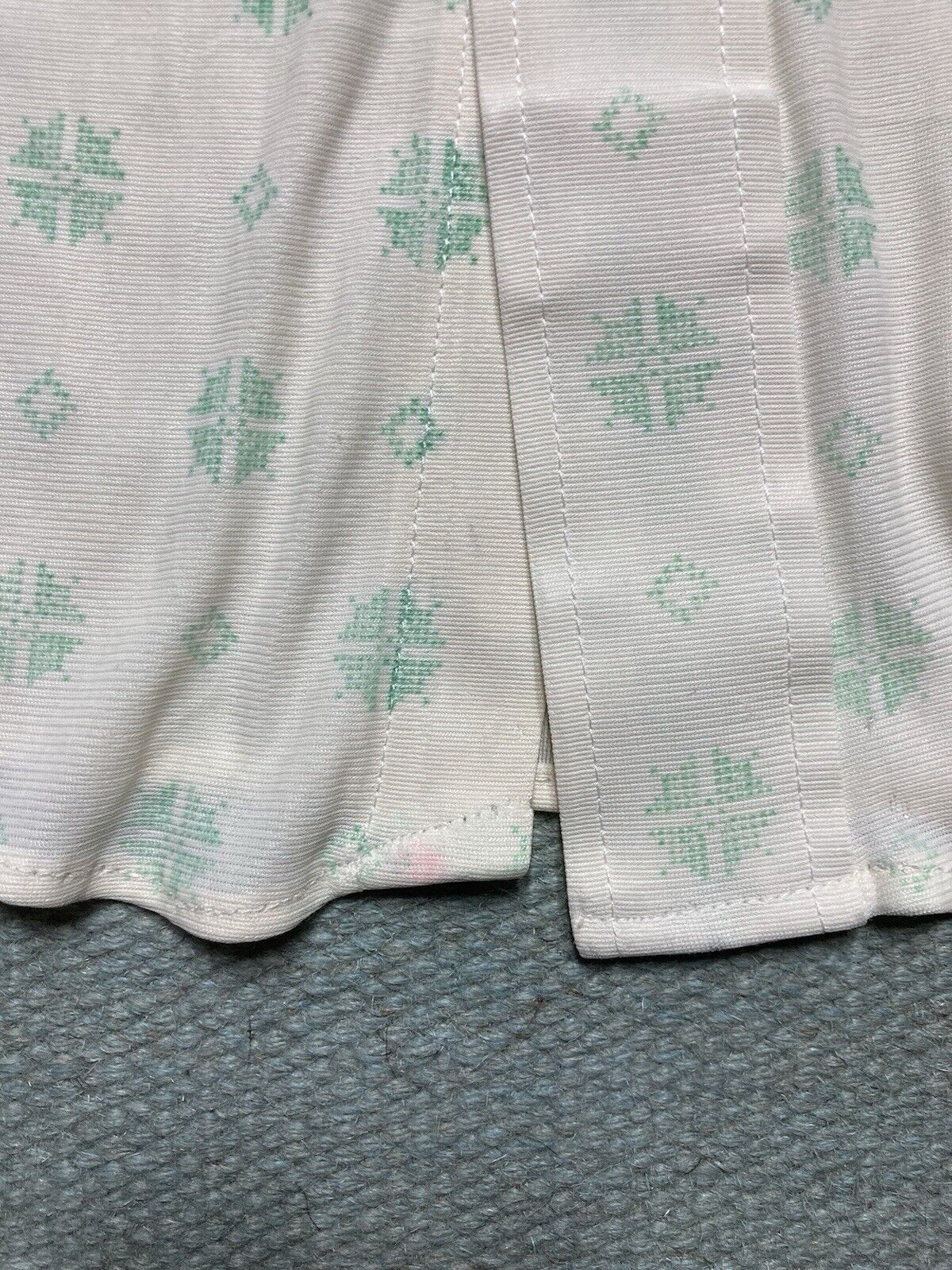 Sears × Vintage 70s button shirt lightweight poly blend geometric diamonds M Size US M / EU 48-50 / 2 - 3 Thumbnail