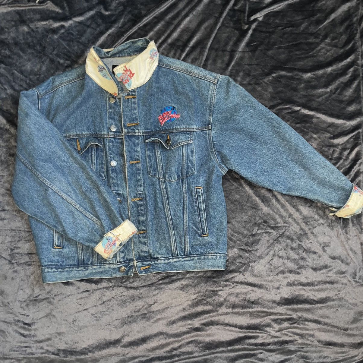Planet Hollywood Vintage 90s Planet Hollywood Jean/ Denim Jacket Size M / US 6-8 / IT 42-44 - 3 Thumbnail