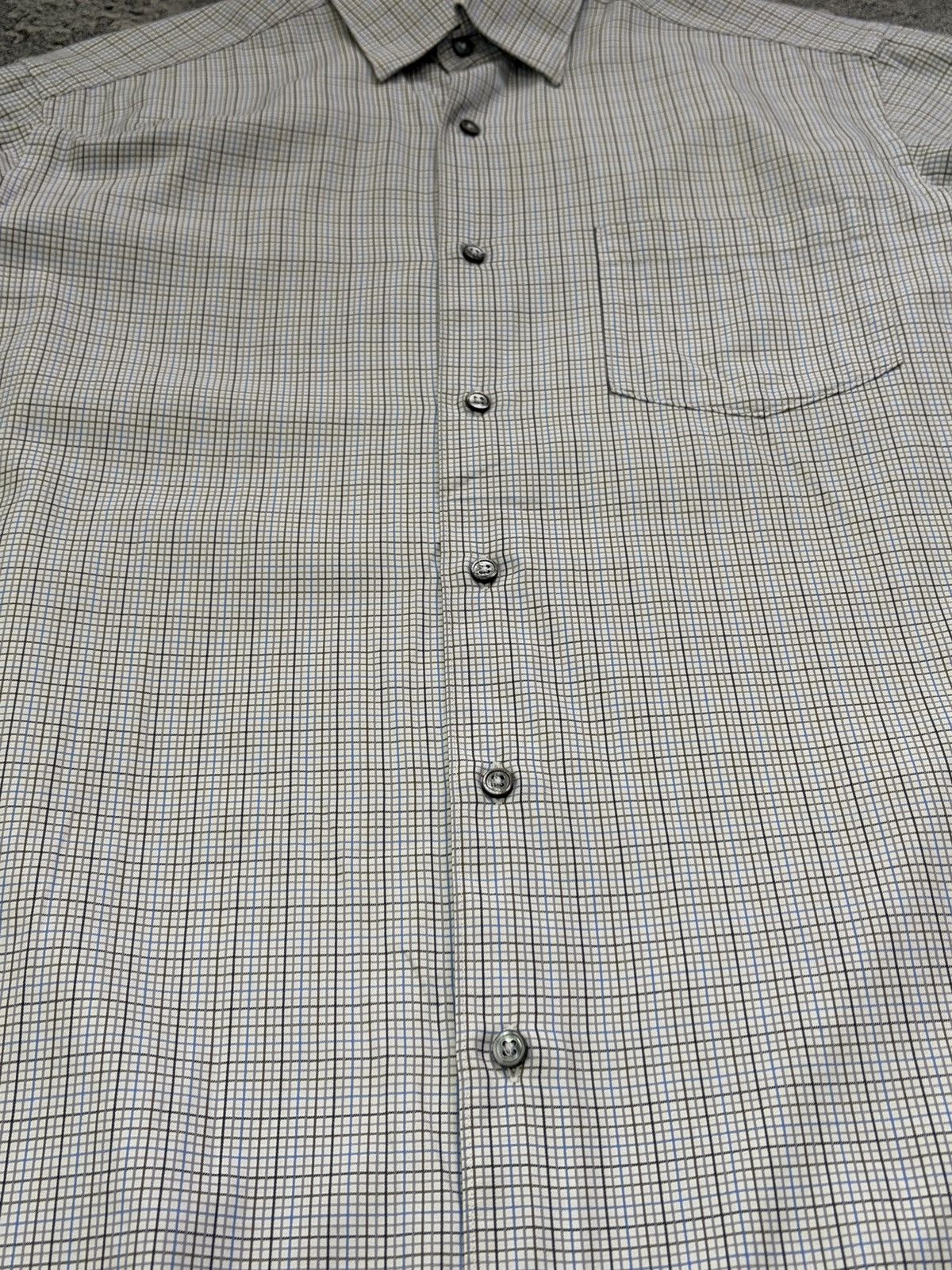 Ermenegildo Zegna Ermenegildo Zegna Plaid Shirt Blue Grey Button Up Italy M Size US M / EU 48-50 / 2 - 8 Thumbnail