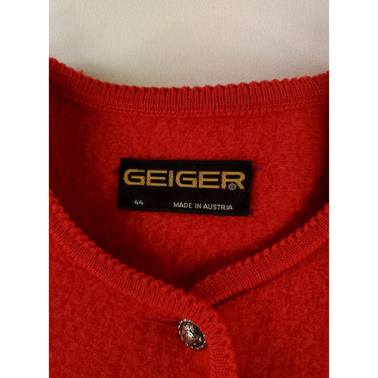 Vintage Geiger Blazer Wool Red Made Austria Button Up Womens EU 44 US 34 Jacket Size M / US 6-8 / IT 42-44 - 6 Thumbnail