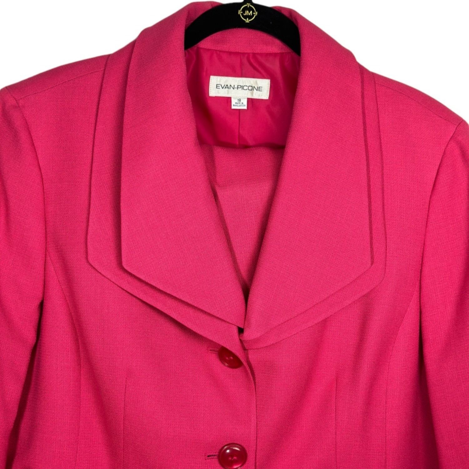Evan Picone Evan Picone Women's Pink 2-Piece Skirt Suit Set Blazer & Ski Size 40" / US 18 - 4 Thumbnail
