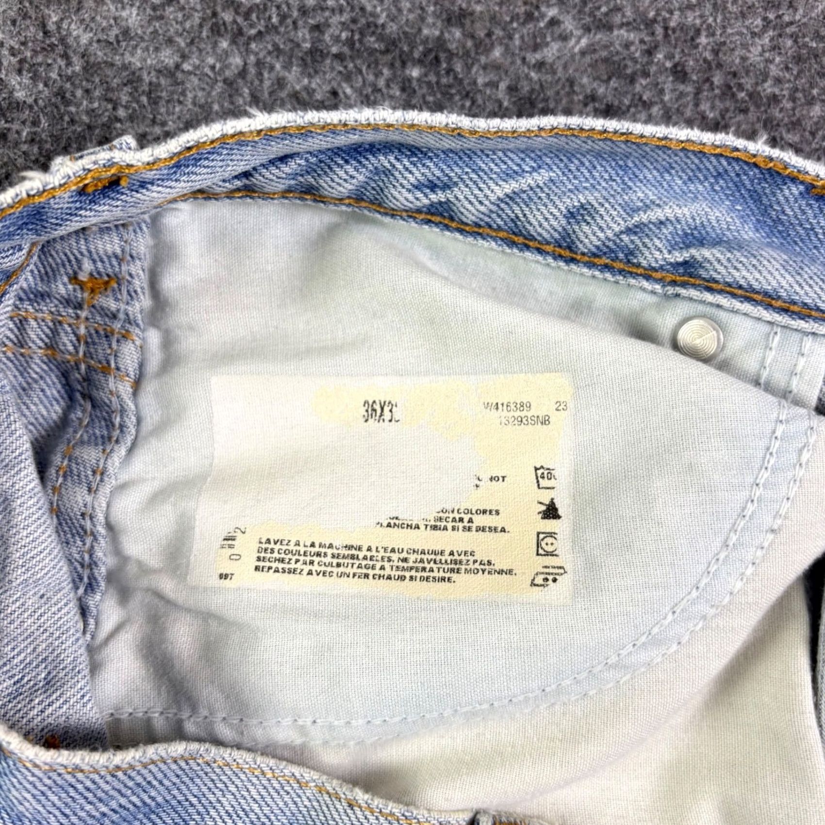 Dickies VINTAGE Dickies Mens Light Wash Thrashed Distressed Straight Leg Denim Jeans 36x30 Size US 36 / EU 52 - 6 Thumbnail