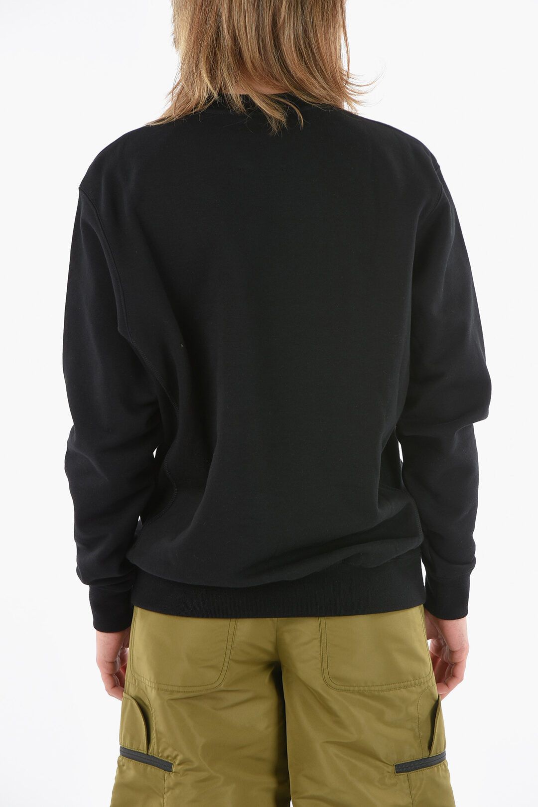 Opening Ceremony og1mm0824 Crew Neck Fleece Cotton Sweatshirt in Black Size L / US 10 / IT 46 - 2 Thumbnail