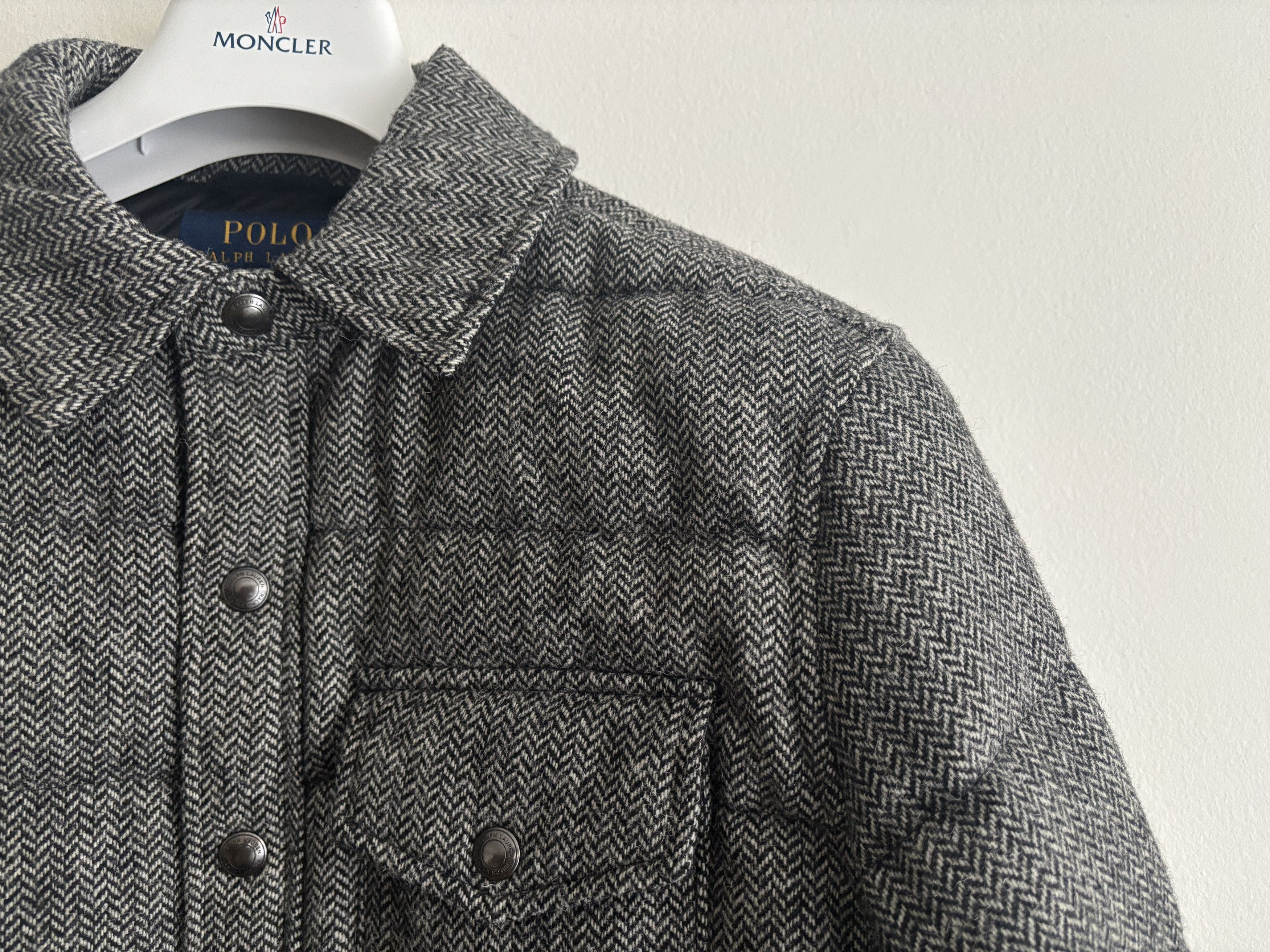 Polo Ralph Lauren BNWOT Wool Herringbone 750 Down Puffer Overshirt/Jacket Size US S / EU 44-46 / 1 - 4 Thumbnail