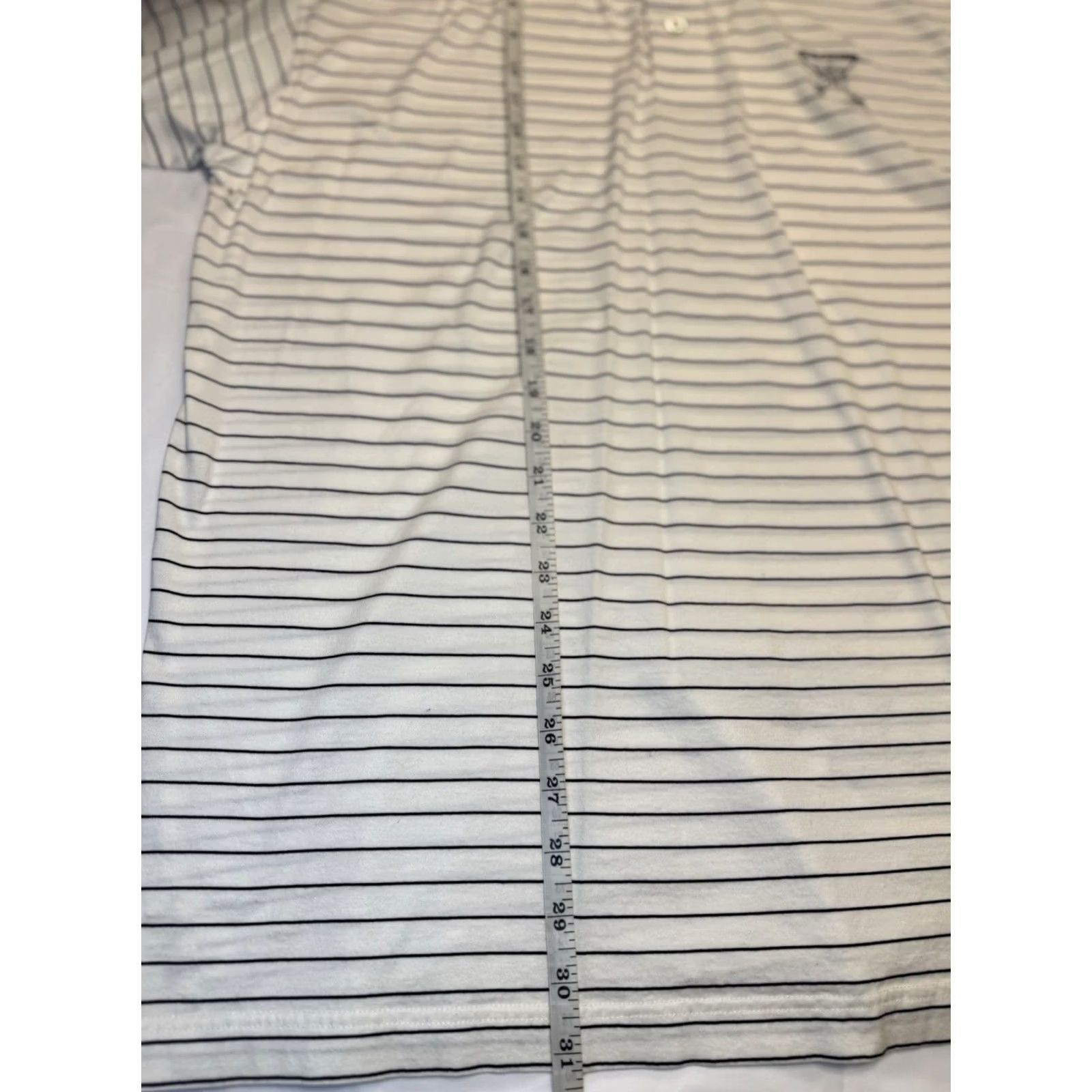Vintage VINTAGE Cutting Green Old Course St Andrews Polo Shirt XL Regular Men White Black Striped Short Sleeve Cotton Polo Mens Size US XL / EU 56 / 4 - 7 Thumbnail