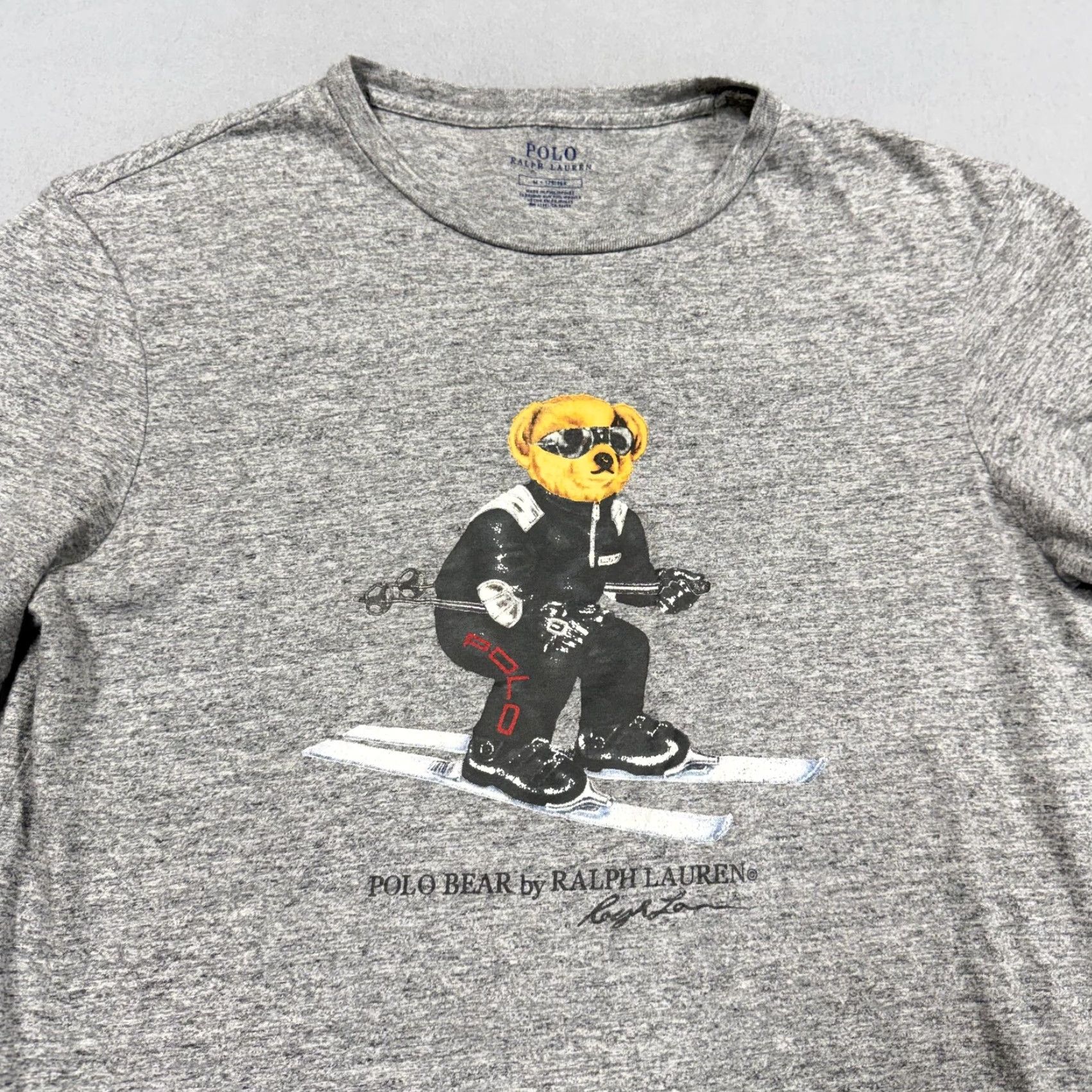 Polo Ralph Lauren Polo Ralph Lauren Shirt Mens Medium Gray Polo Bear Ski Graphic Tee Winter Size US M / EU 48-50 / 2 - 3 Thumbnail