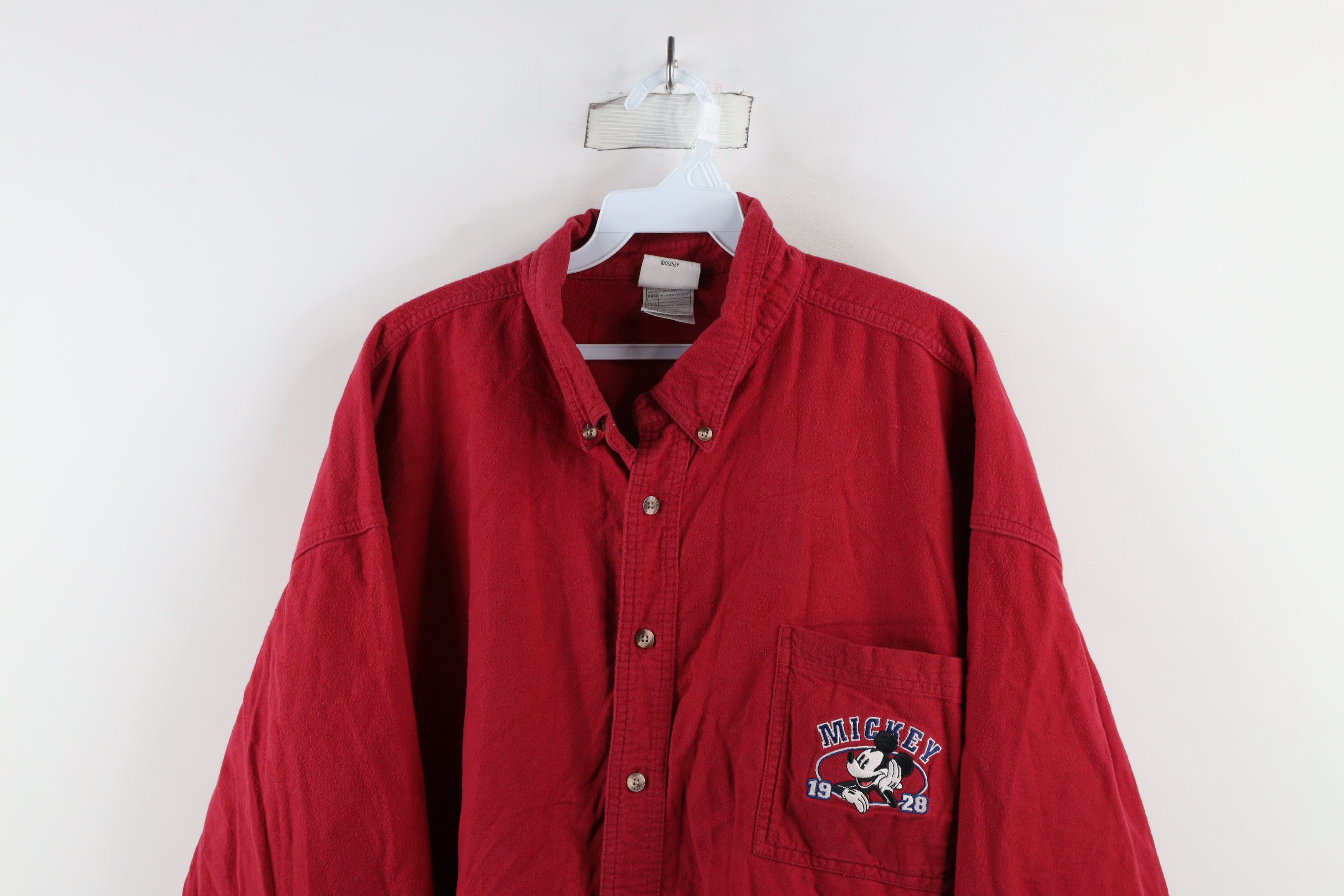 Disney × Vintage Vintage 90s Disney Mickey Mouse Flannel Button Down Shirt Size US XXL / EU 58 / 5 - 2 Thumbnail