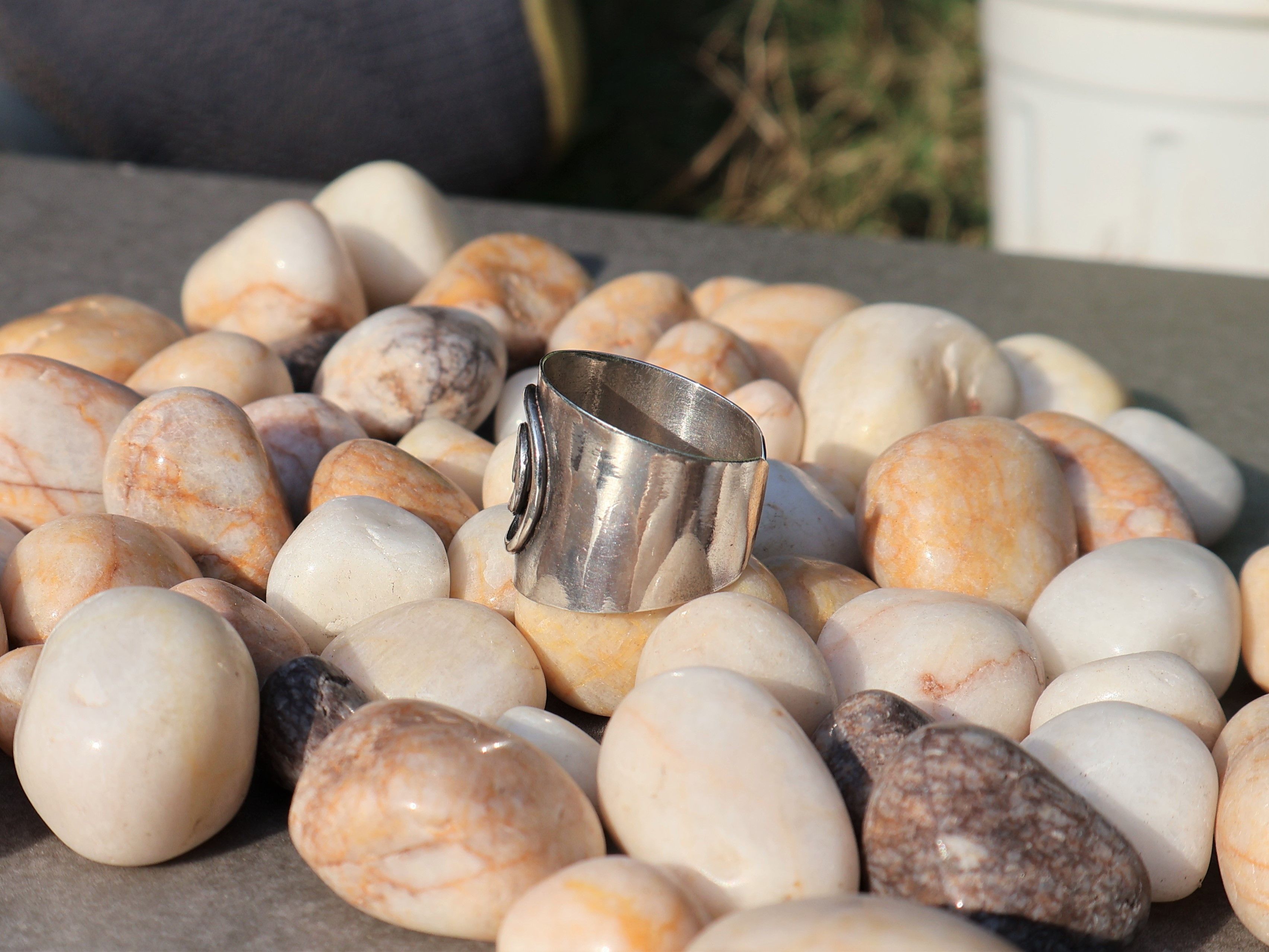Handmade Spiral Ring, Handmade Sterling Silver Ring, Wide Band Ring Size ONE SIZE - 3 Thumbnail