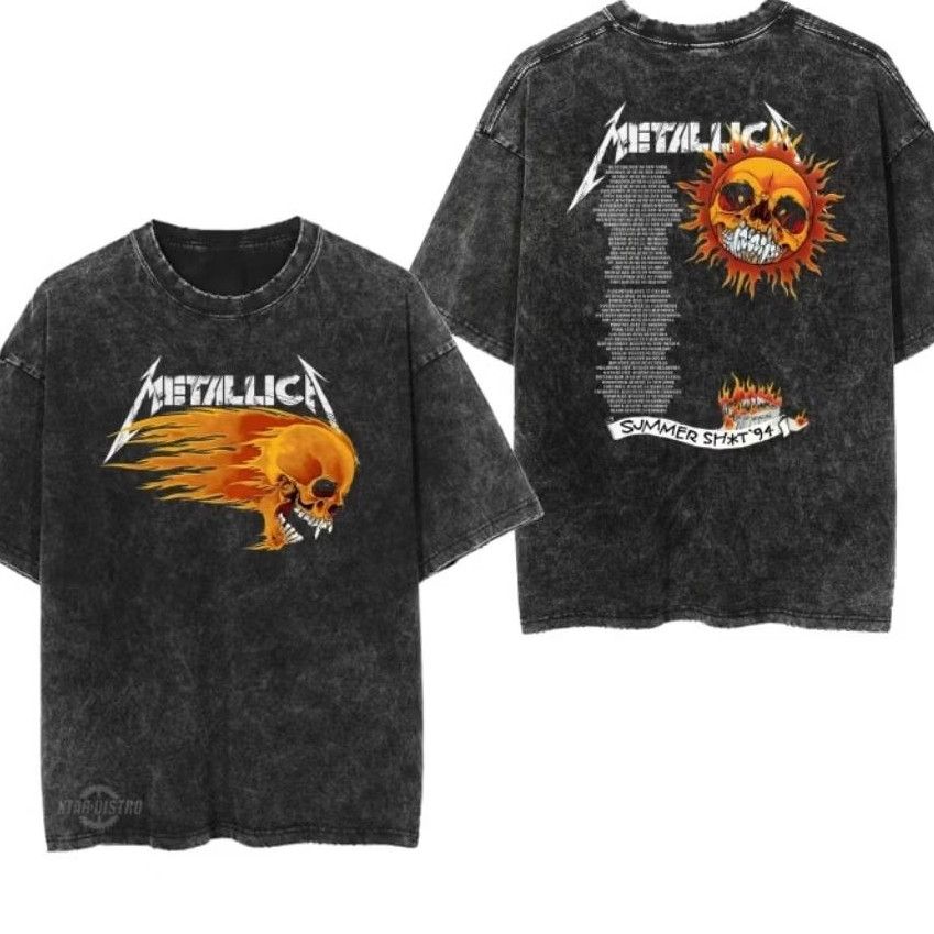 Band Tees Brand New Stone Wash METALLICA Oversize T-shirt Size US M / EU 48-50 / 2 - 1 Thumbnail