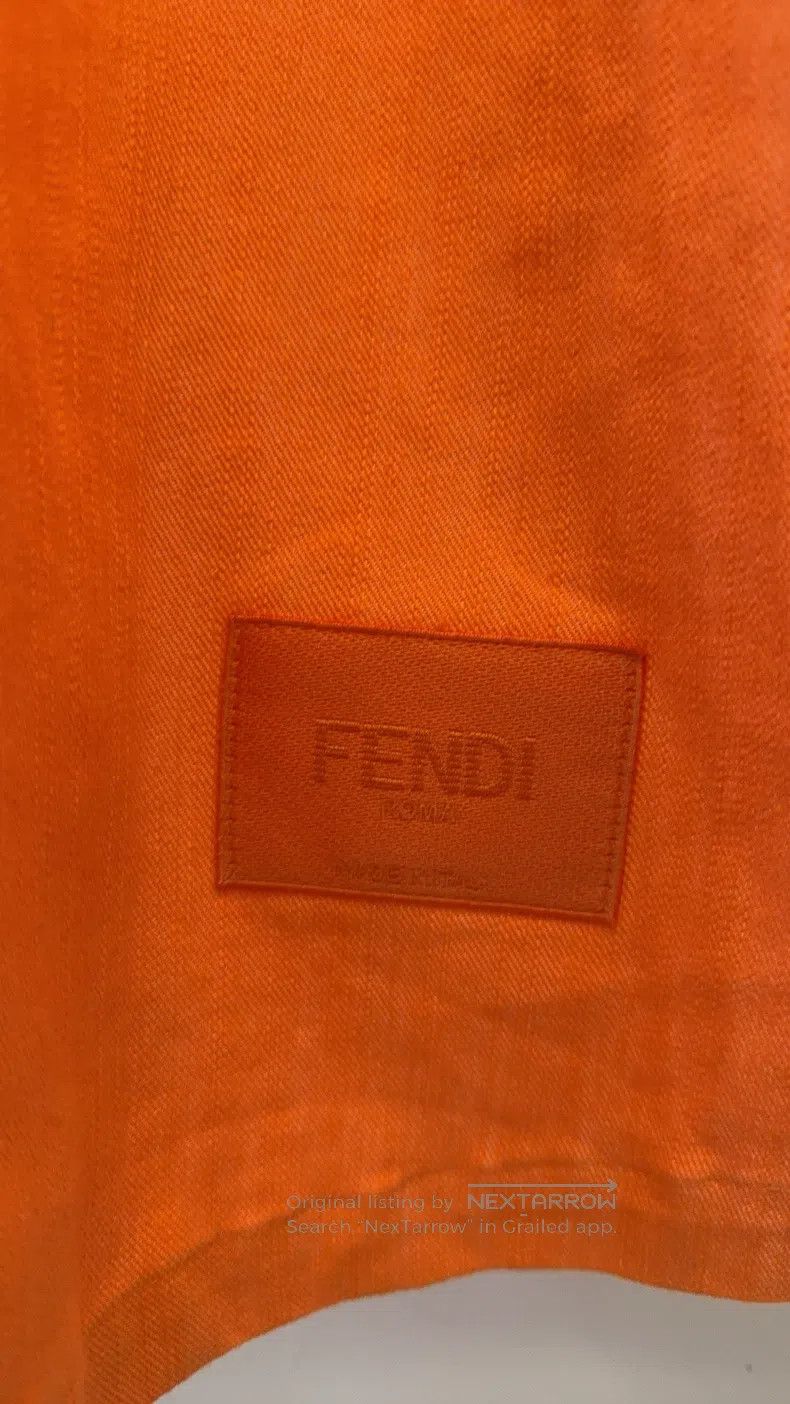 Fendi Fendi Embroidered Logo Work Jacket with Zipper Size US L / EU 52-54 / 3 - 9 Thumbnail