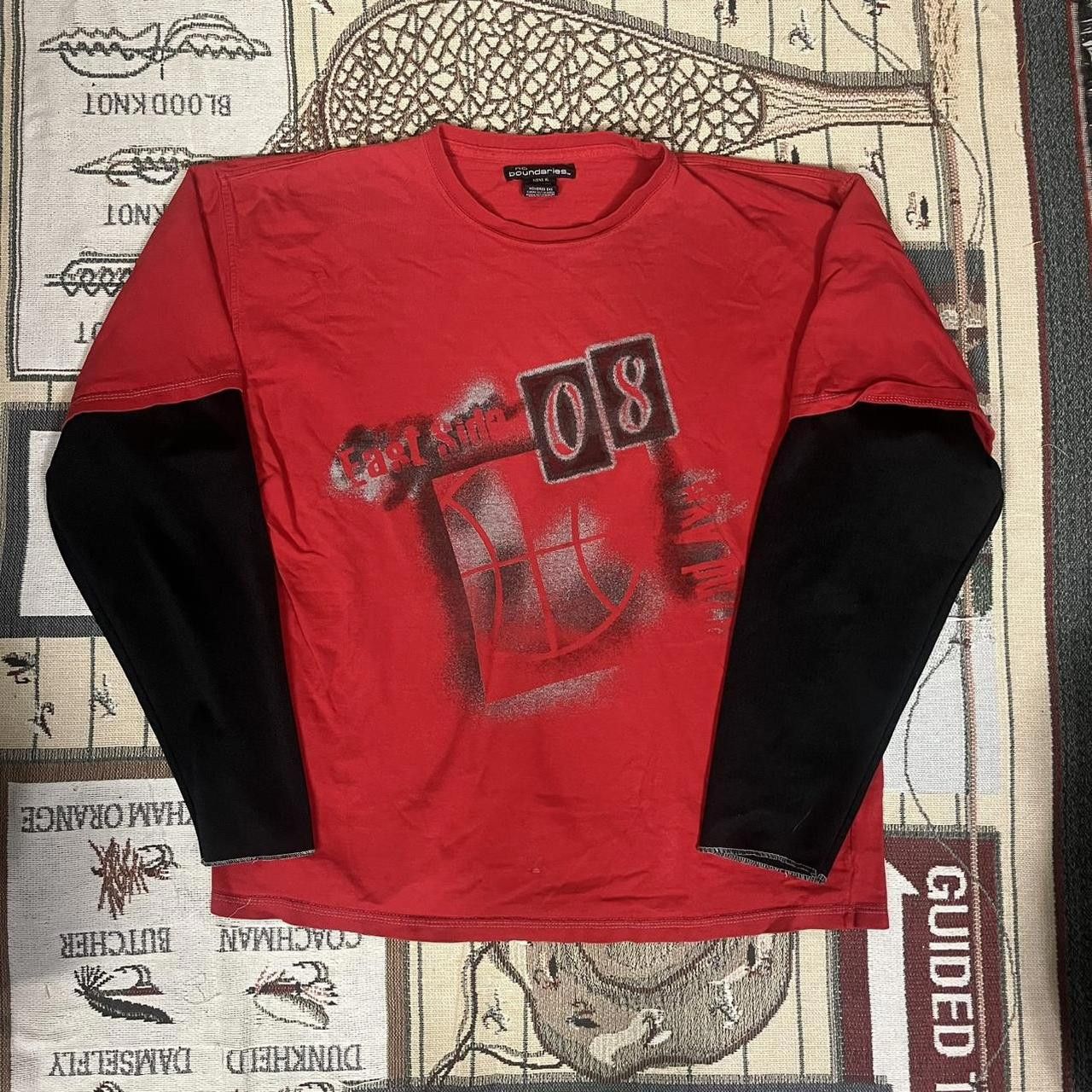 Designer Vintage Y2K No Boundaries Long Sleeve with Mesh Sleeves Size US XL / EU 56 / 4 - 1 Thumbnail