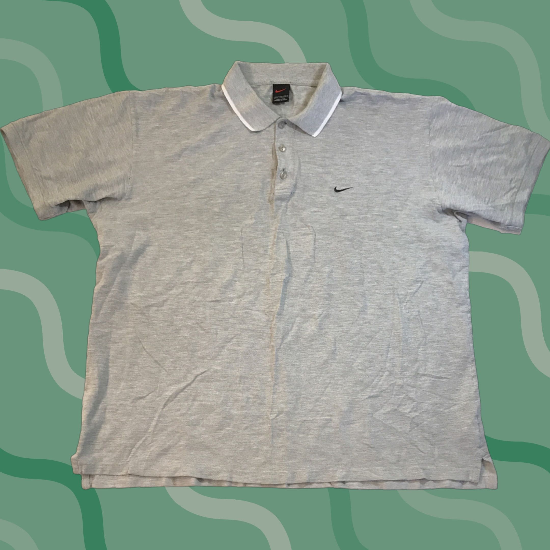Nike VINTAGE Nike Polo Shirt Men 90s Tiger Woods Swoosh Logo Blue Gray 2XL Short Sleeve Cotton Polo Shirt Mens XXL 90s Theme Embroidered Logo Size US XXL / EU 58 / 5 - 1 Thumbnail