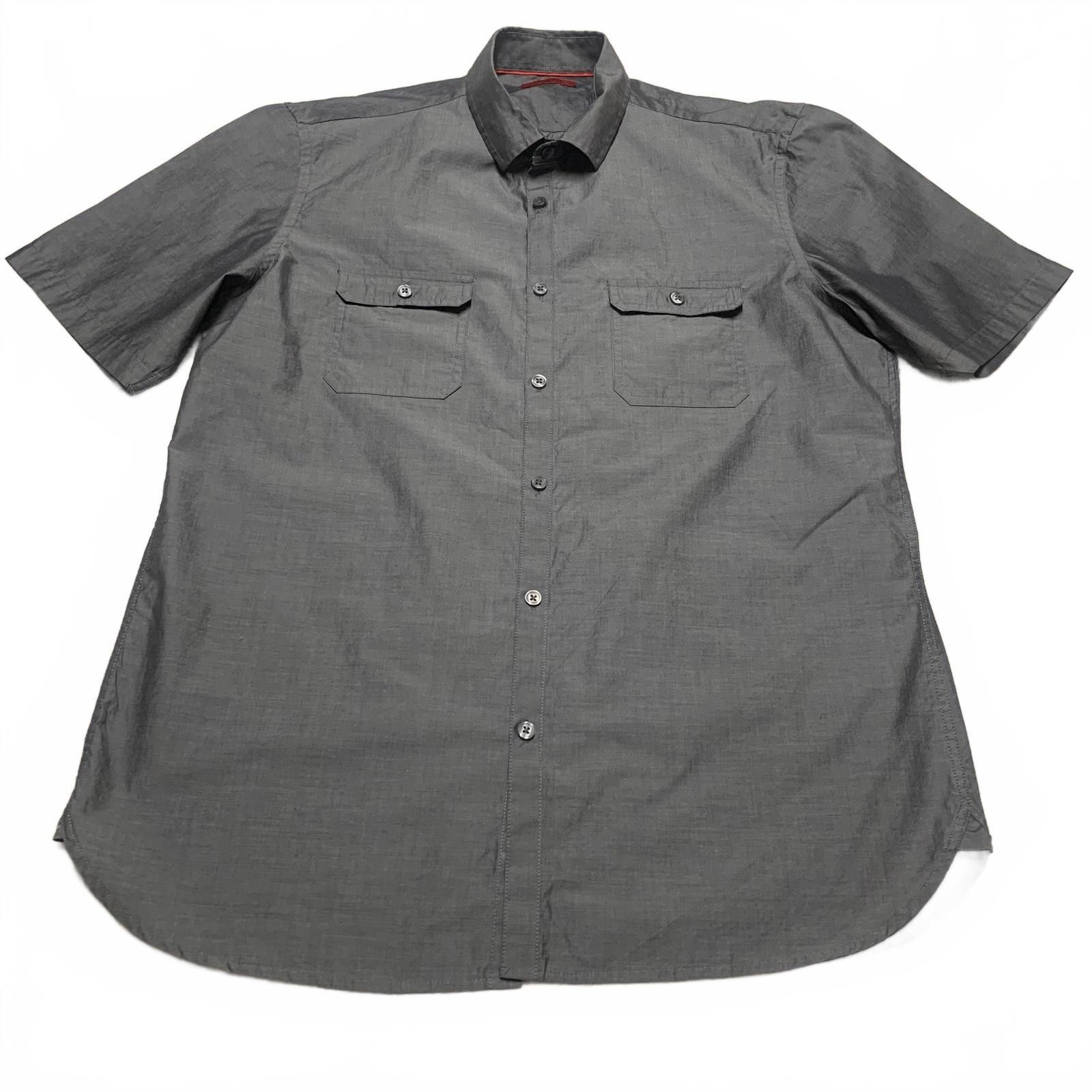 Alfani Alfani Men's Large Gray Slim Fit Short Sleeve Shirt Size US L / EU 52-54 / 3 - 1 Thumbnail