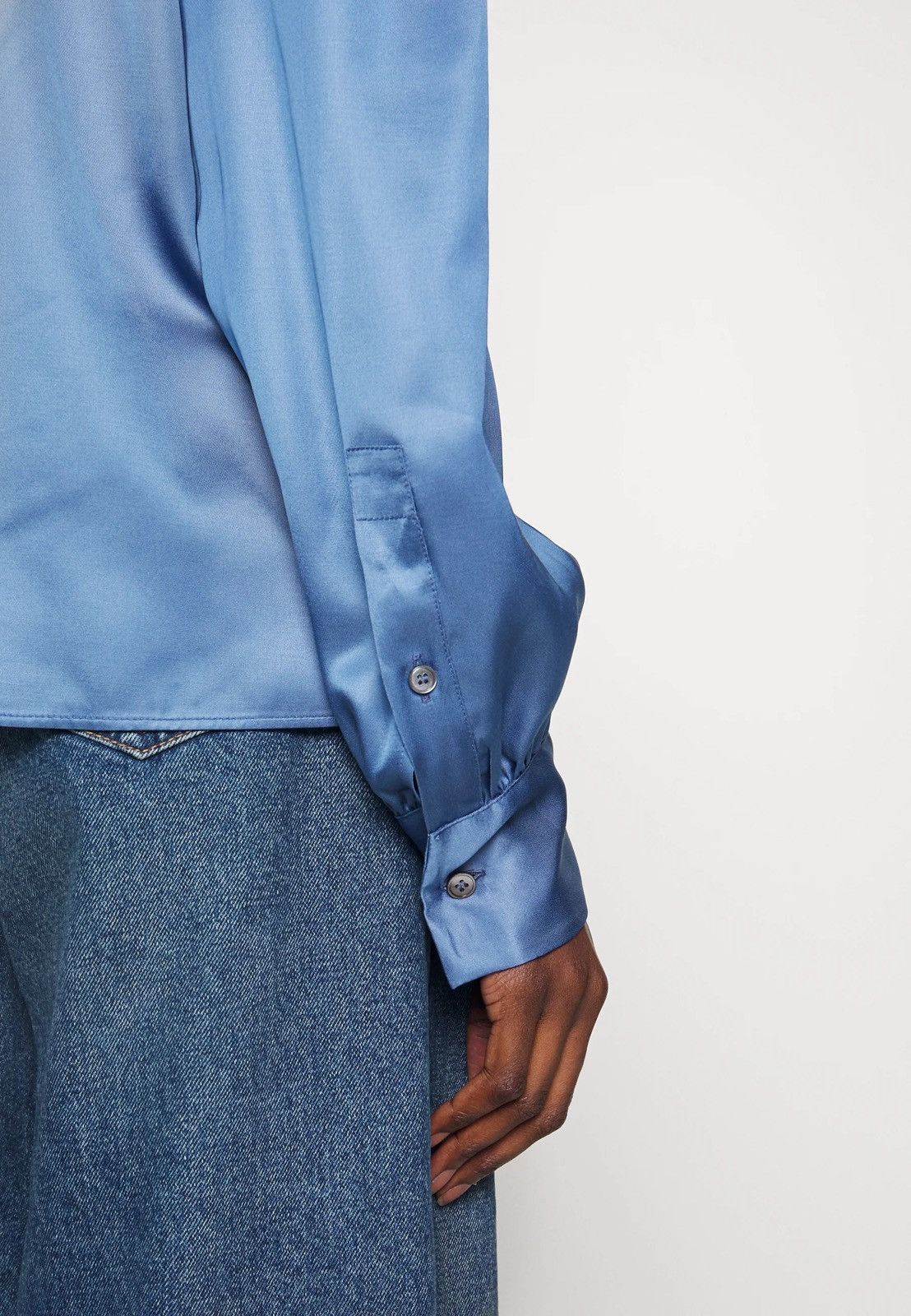Maison Margiela !DS! SS22 Maison Margiela Bow Blue Viscose Shirt Size L / US 10 / IT 46 - 9 Thumbnail