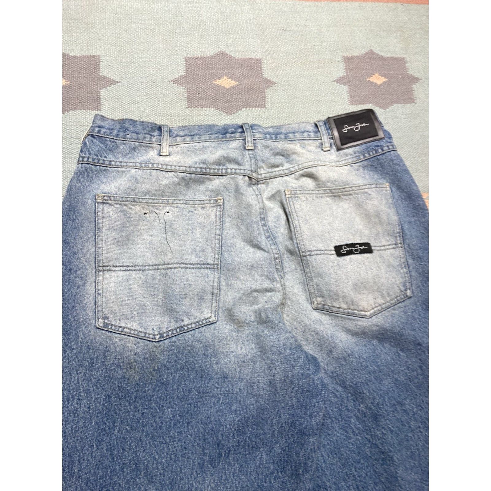 Sean John Vintage Sean John Jeans Men 38x33 Wide-Leg Blue Baggy Y2K Skater Vintage y2k baggy jeans Sean John faded southpole style wide leg skater 38x33 Size US 38 / EU 54 - 3 Thumbnail