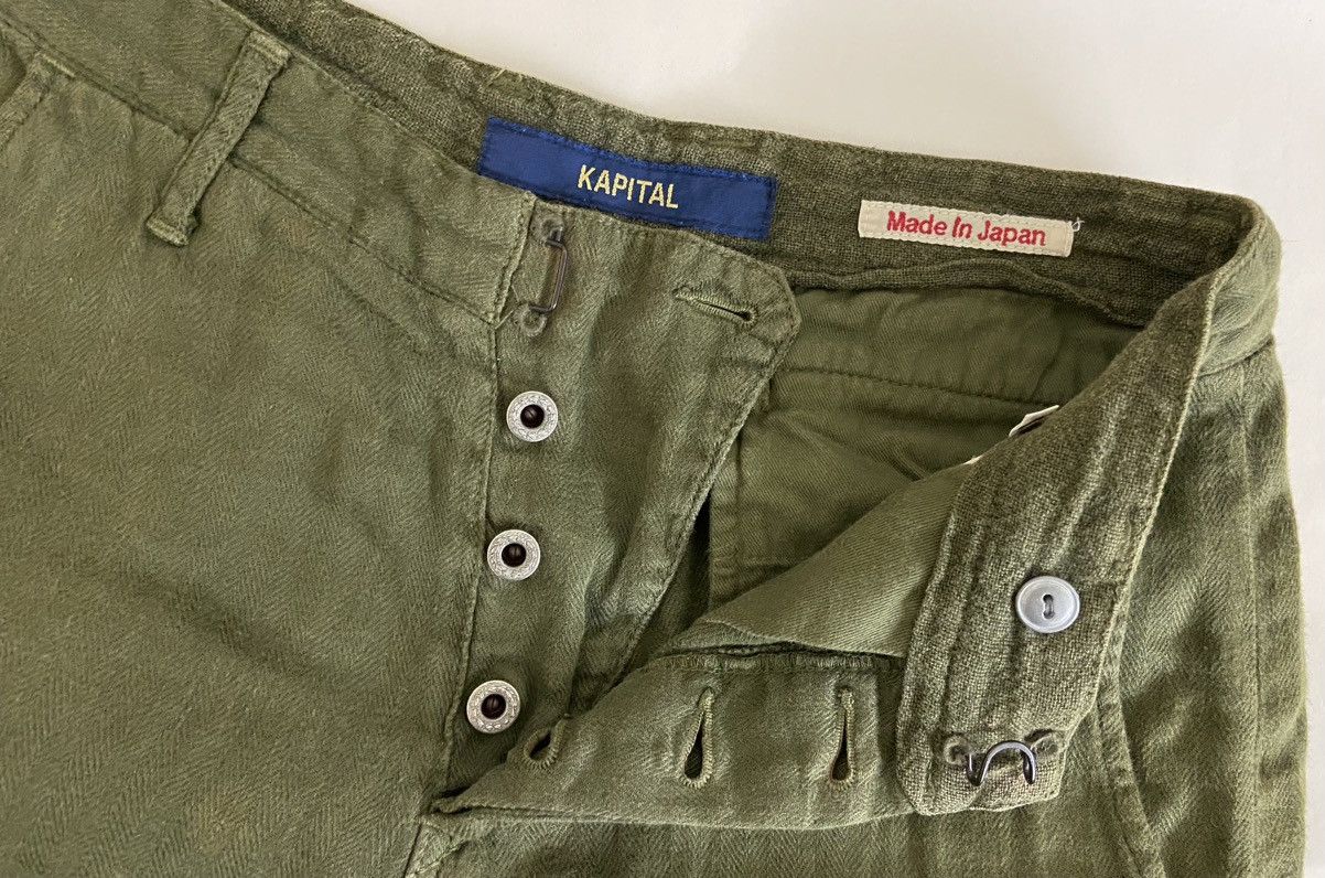 Kapital KAPITAL cotton linen cargo pants Size US 28 / EU 44 - 6 Thumbnail
